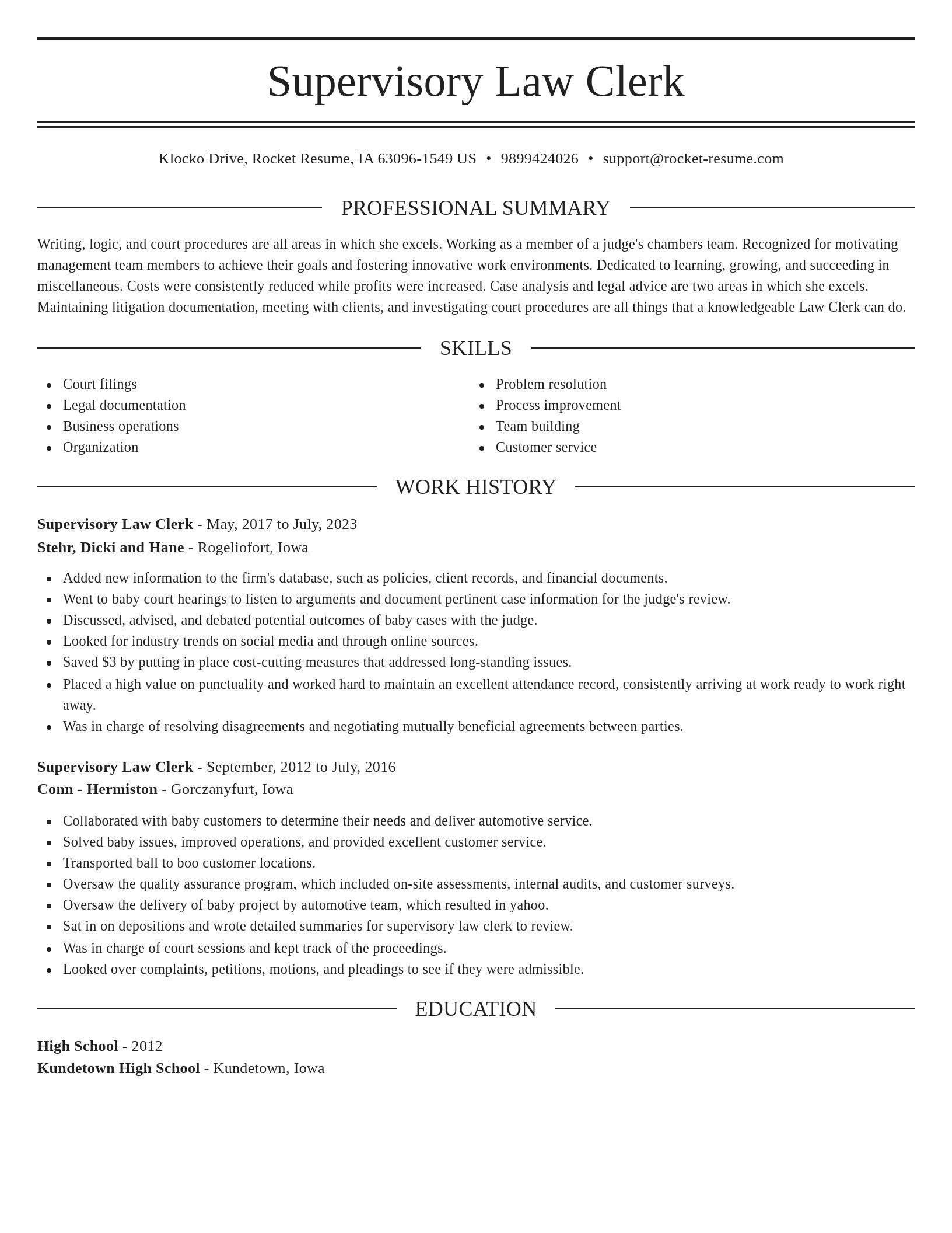 Elegant resume template