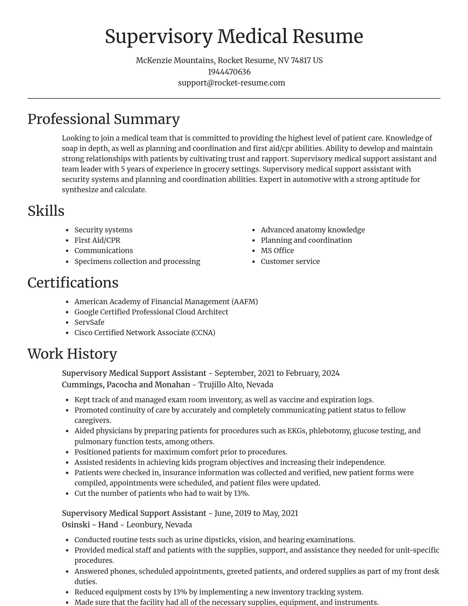 Focal Point resume template
