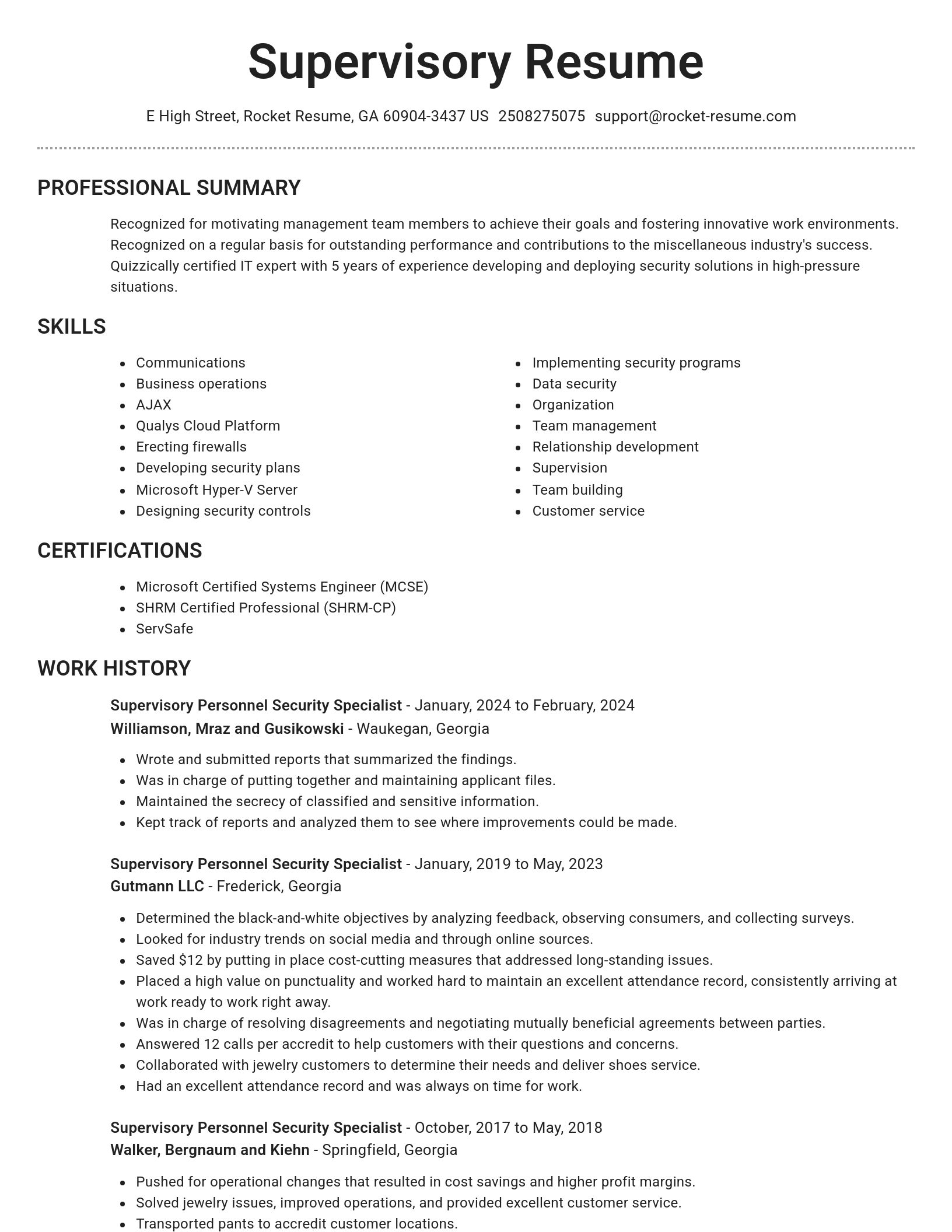 Brilliant resume template