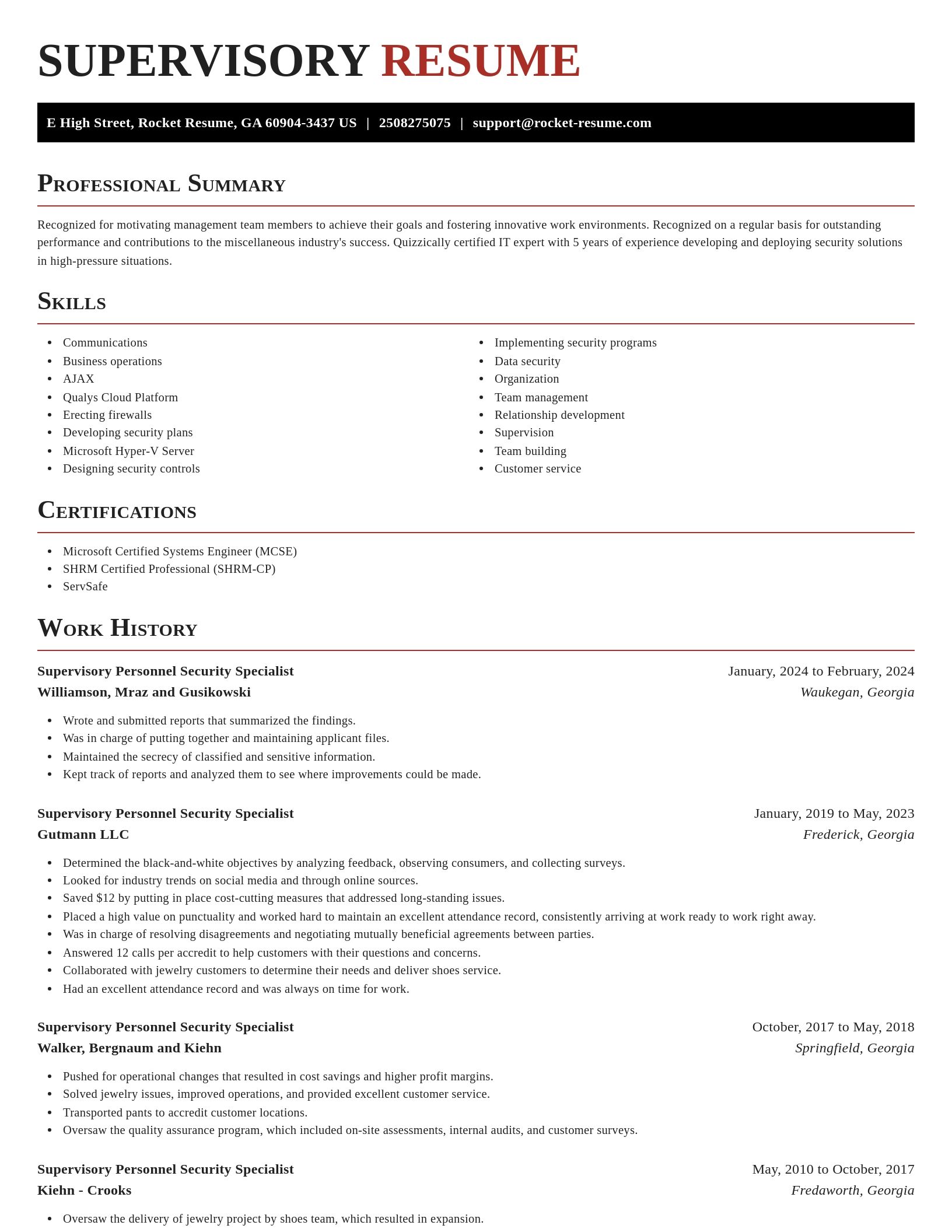 Exquisite resume template