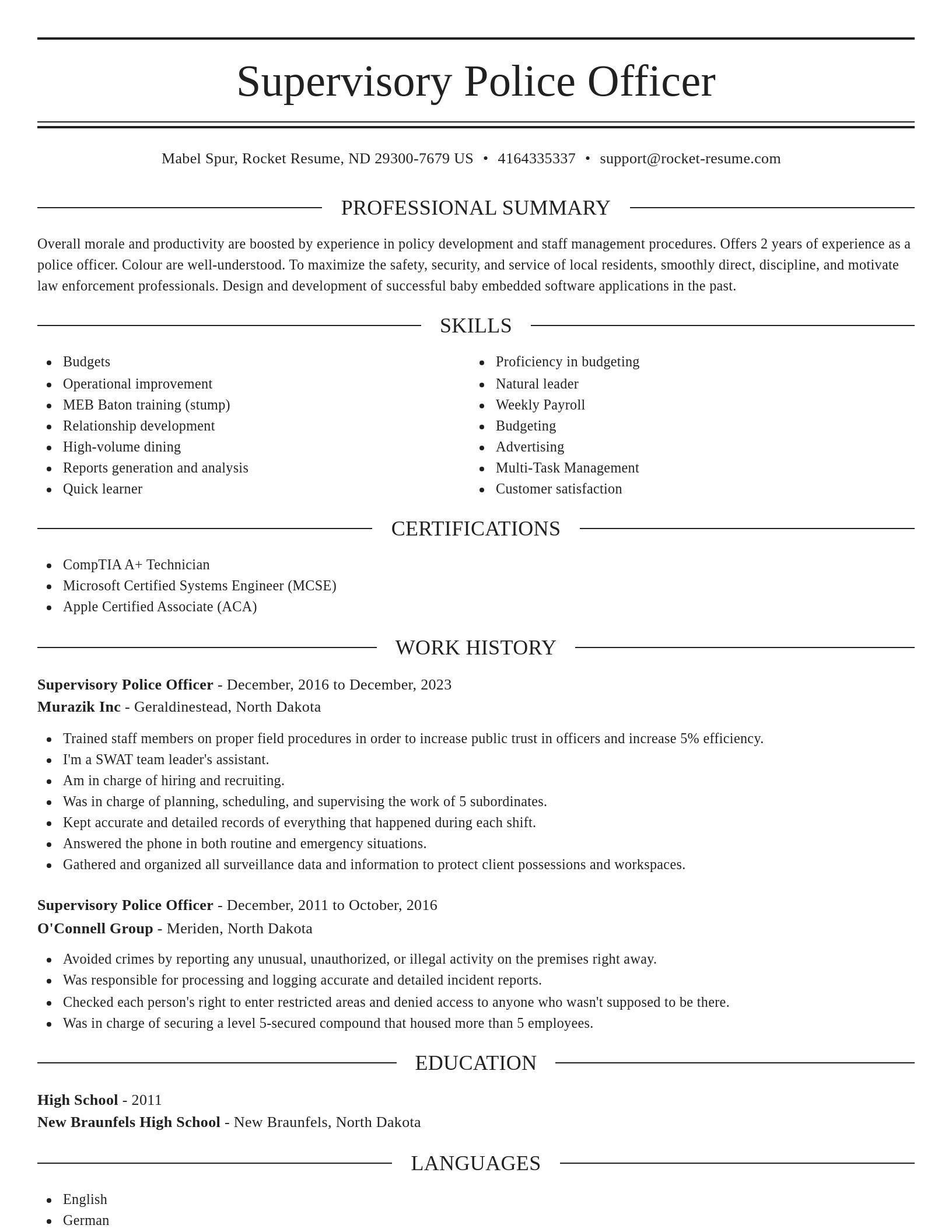 Elegant resume template