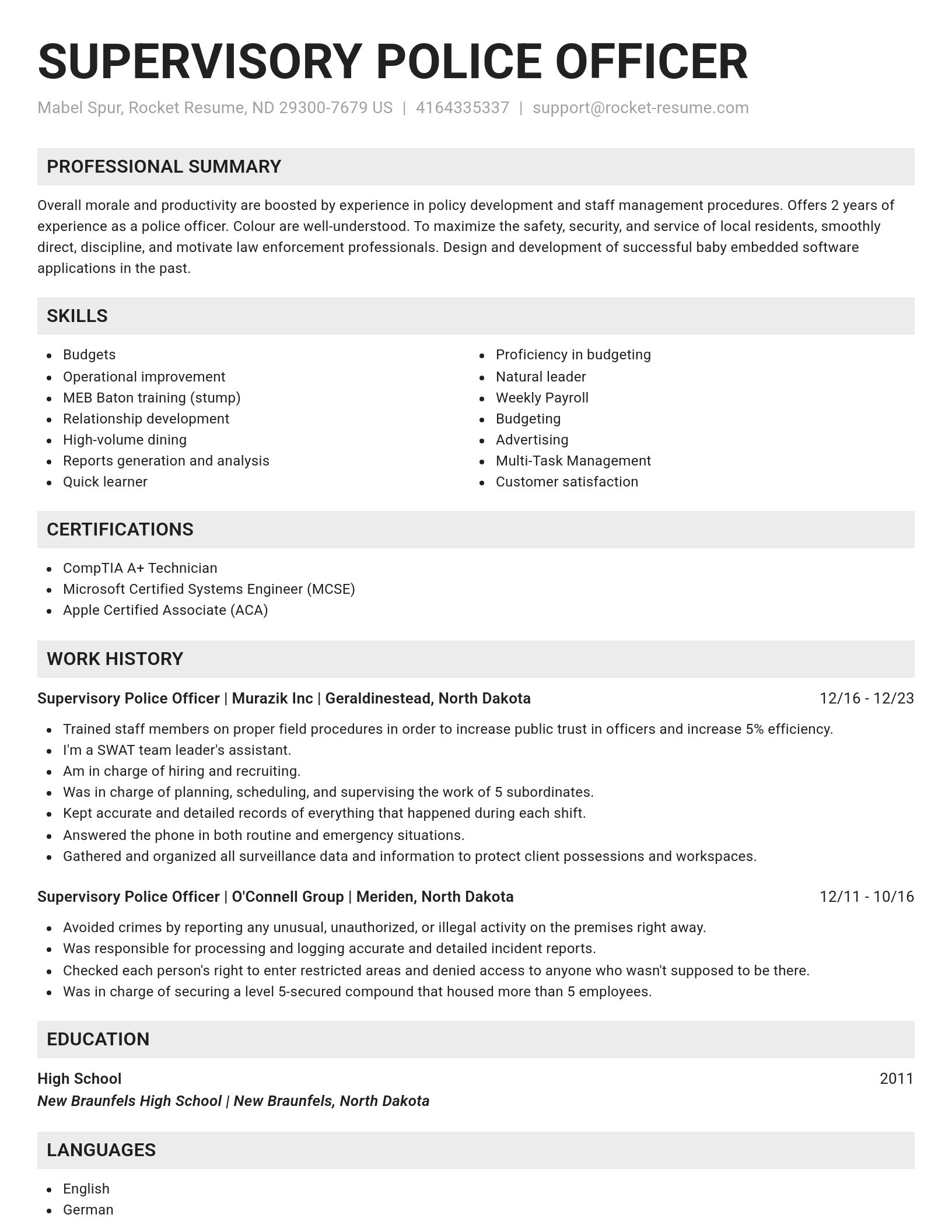 Genius resume template