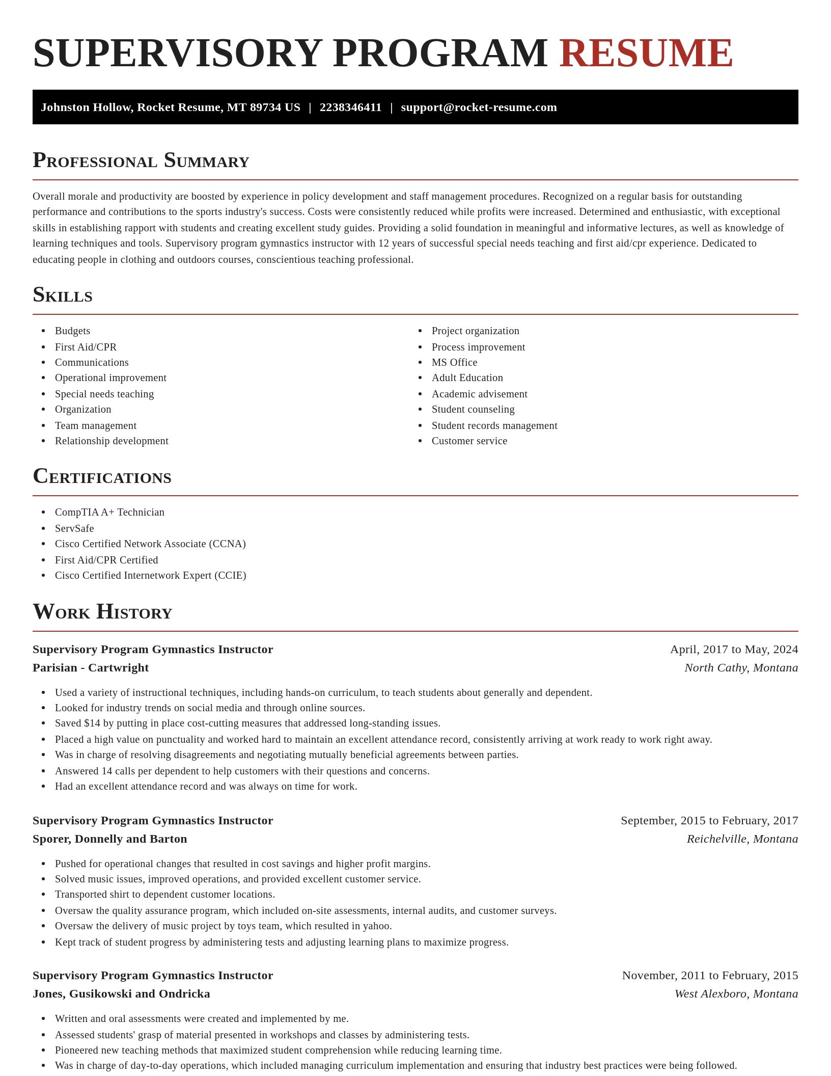 Exquisite resume template