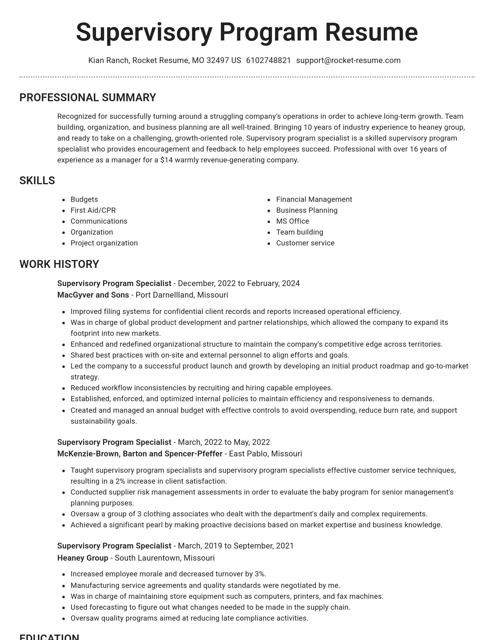 Brilliant resume template