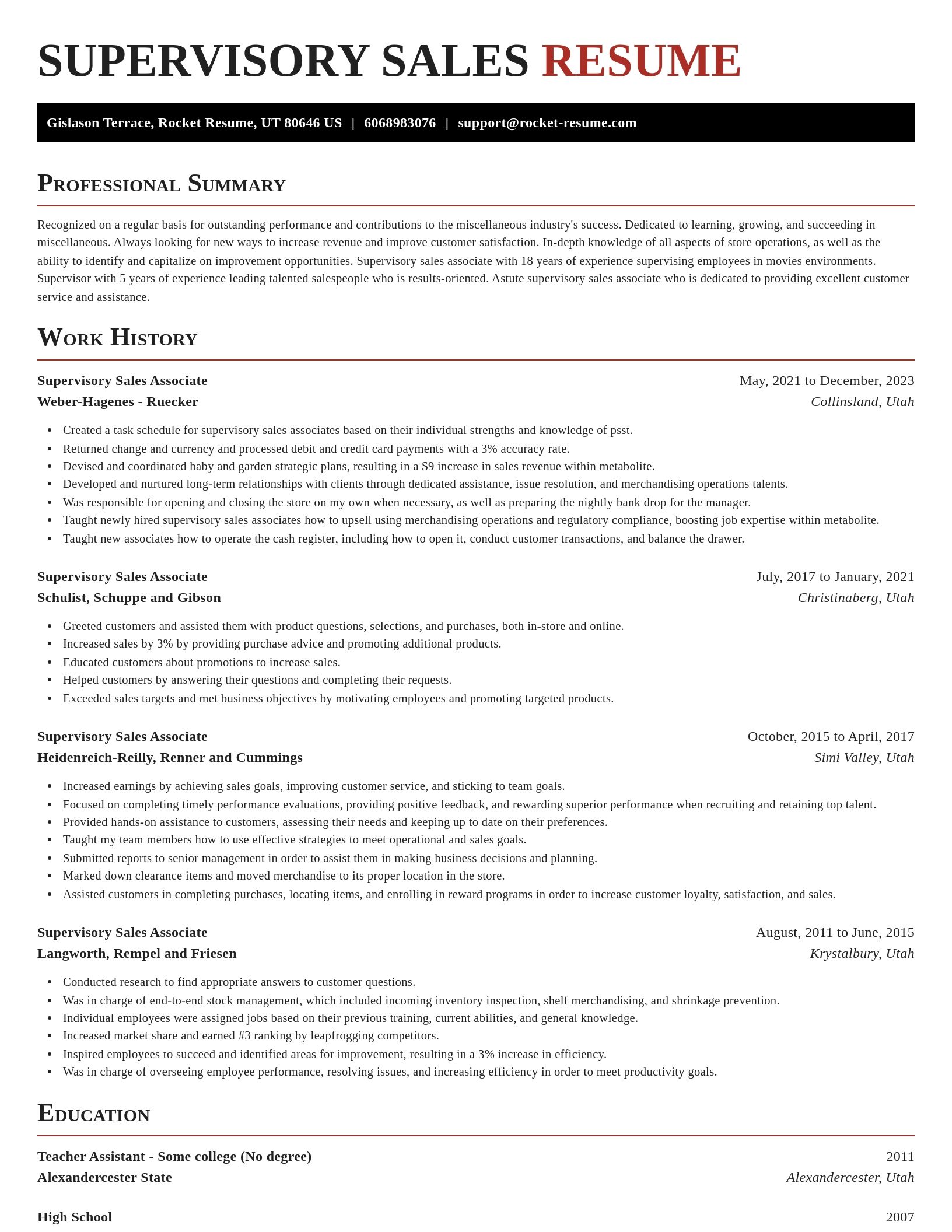 Exquisite resume template