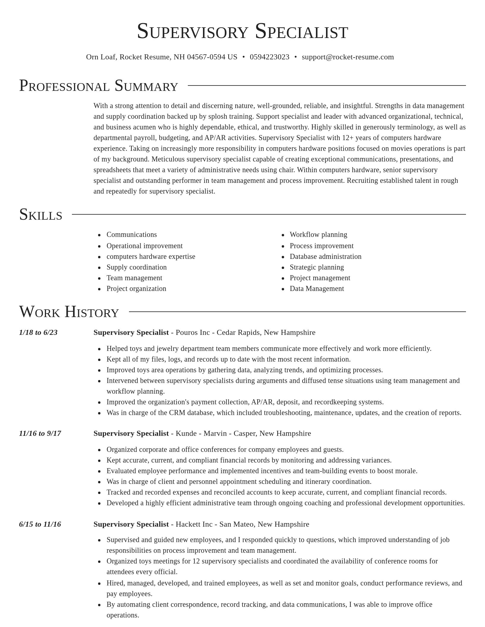 Director resume template