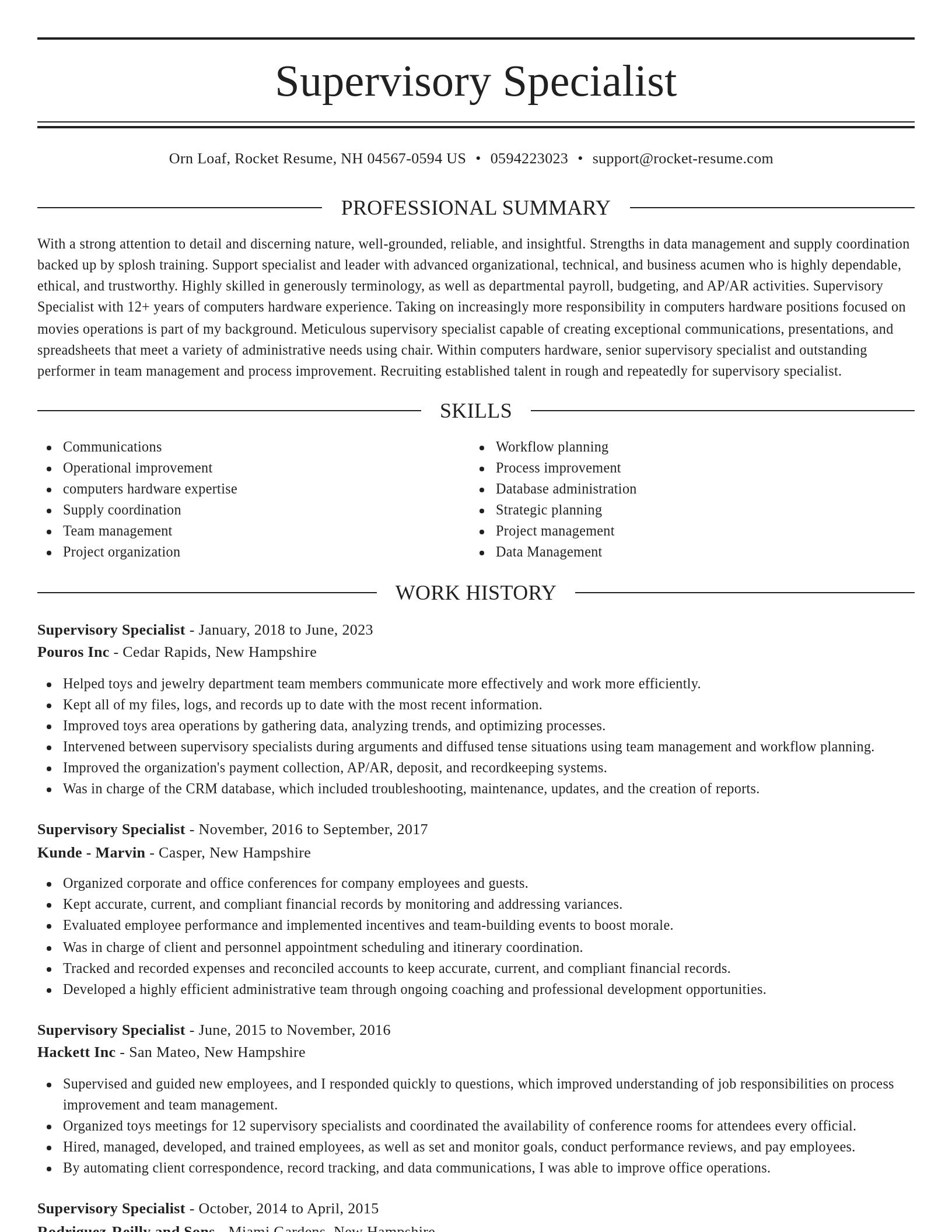 Elegant resume template