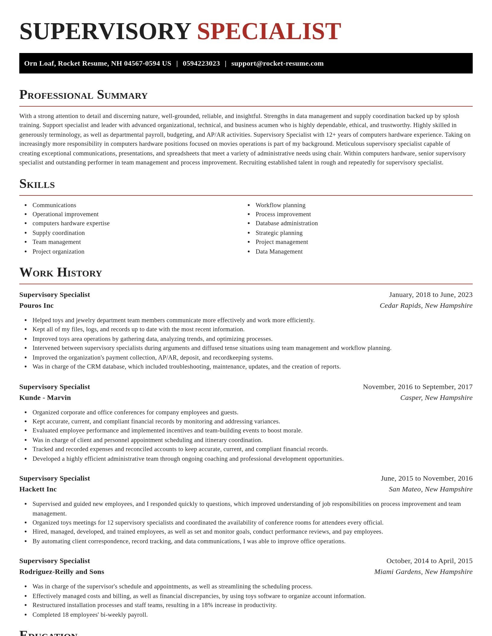 Exquisite resume template