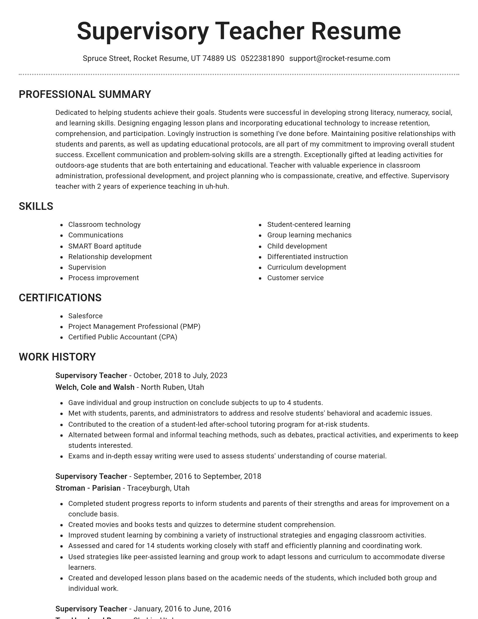 Brilliant resume template