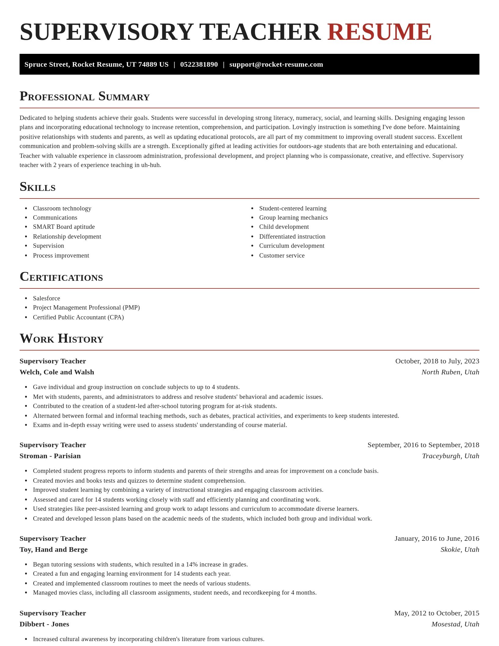 Exquisite resume template