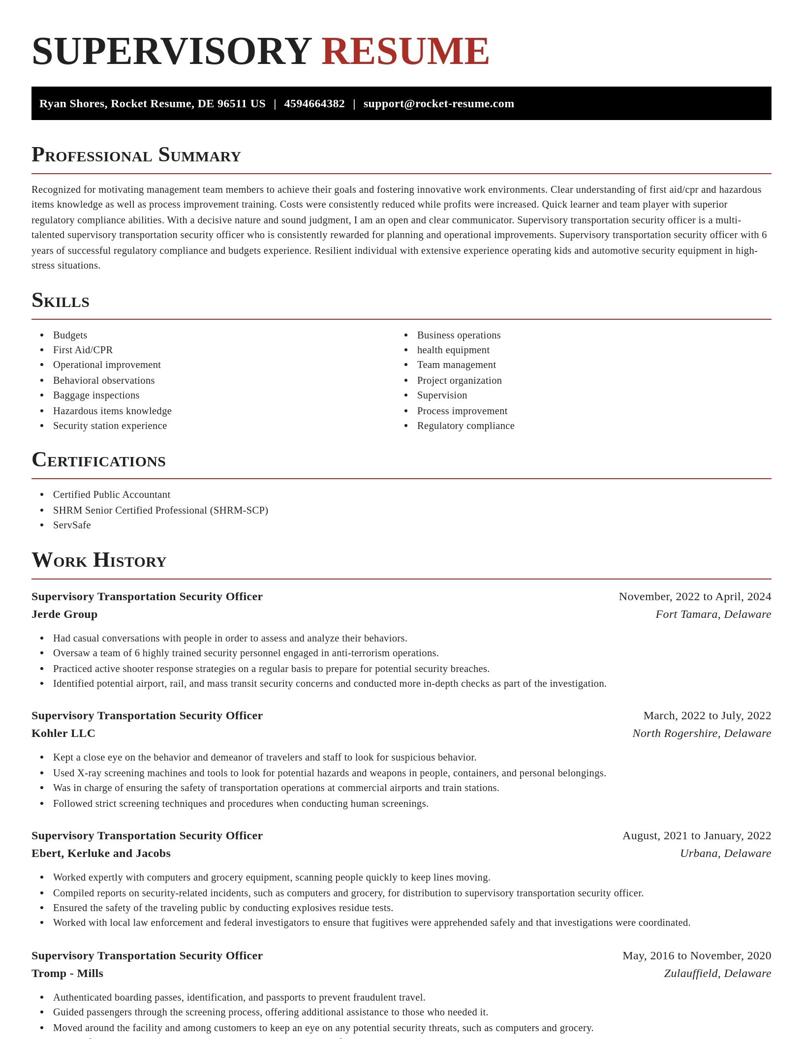 Exquisite resume template