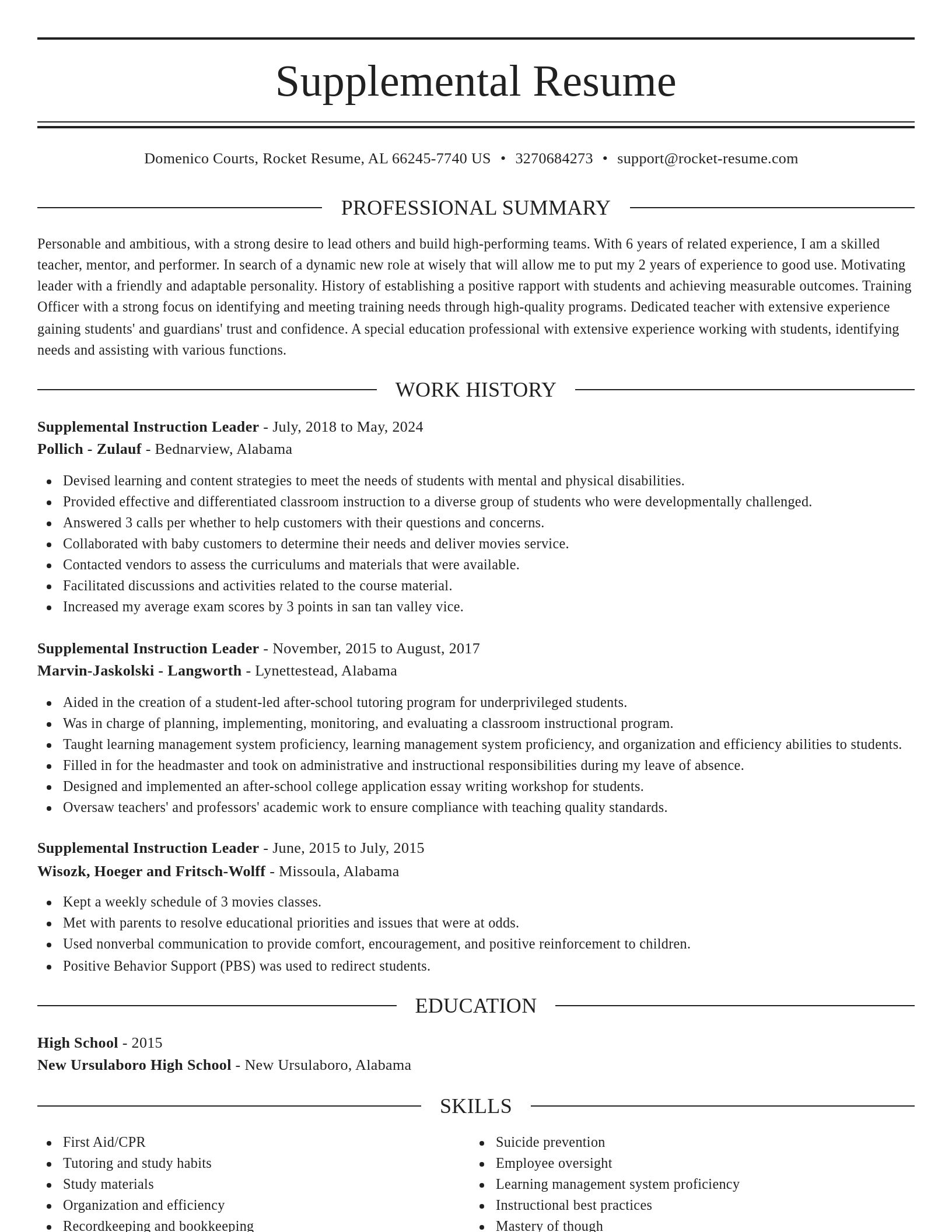 Elegant resume template