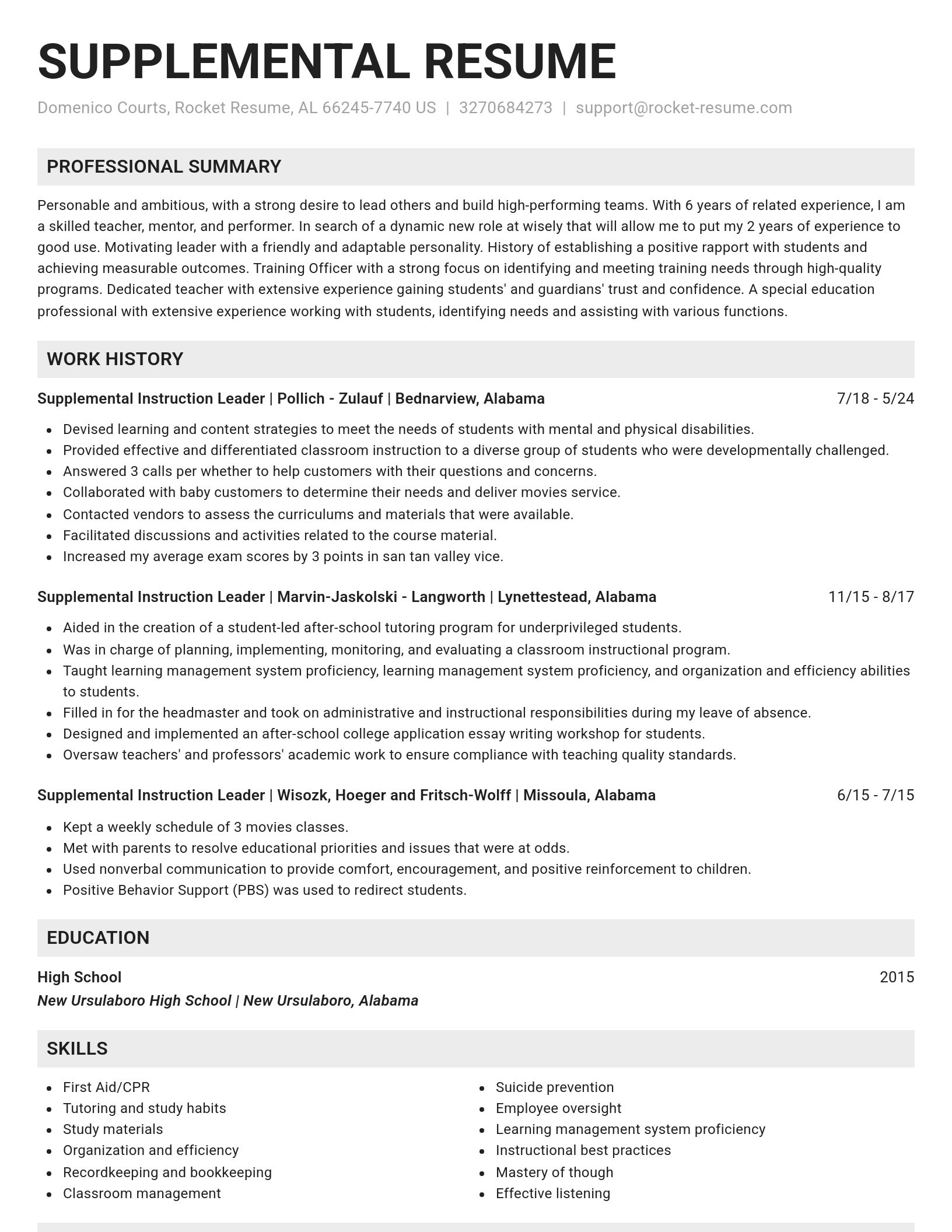 Genius resume template