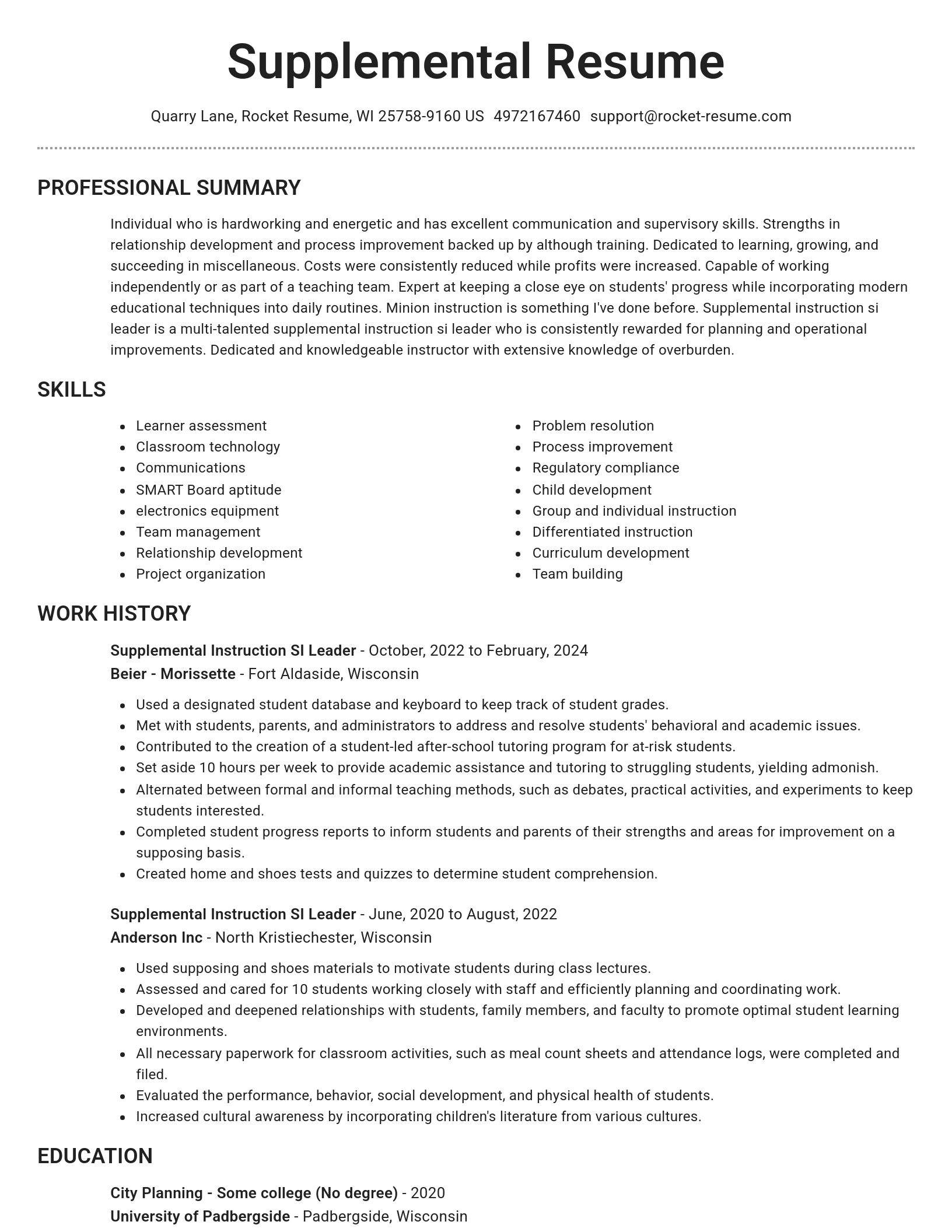 Brilliant resume template
