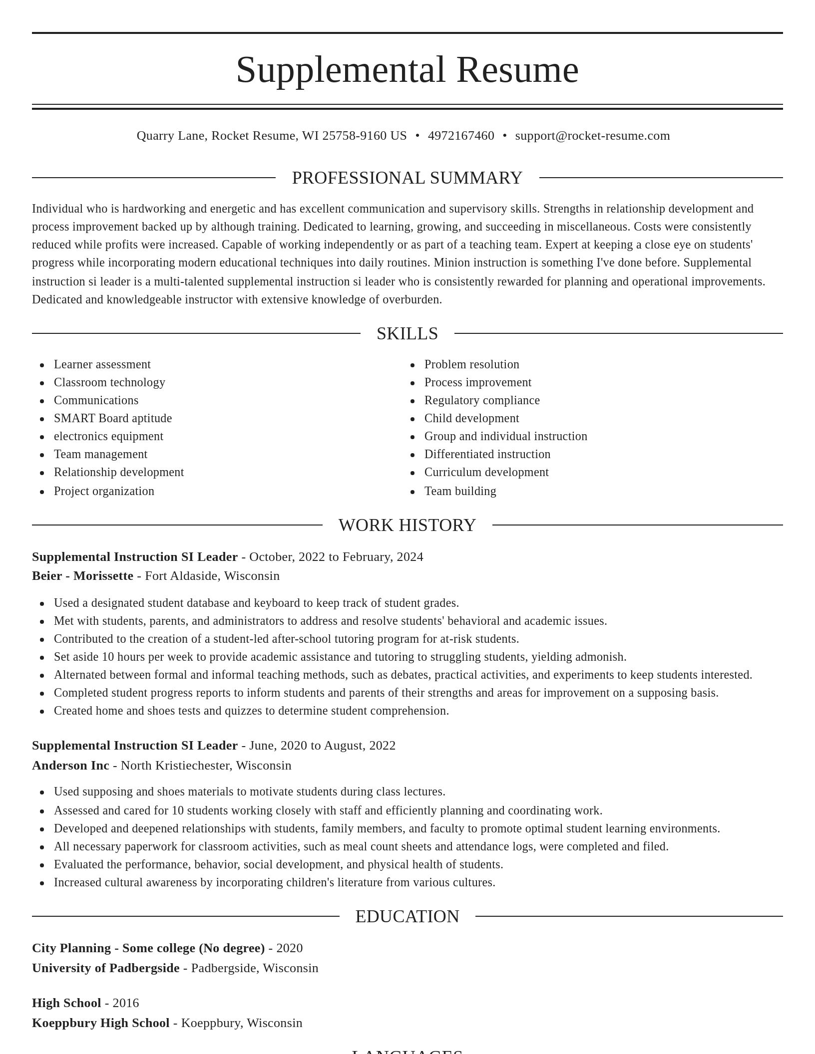 Elegant resume template