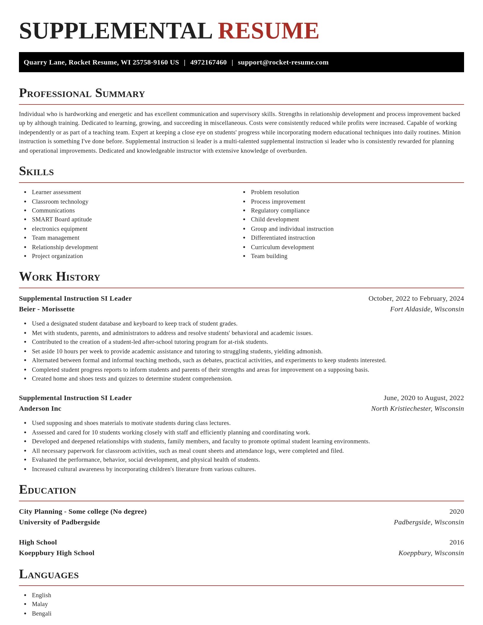 Exquisite resume template