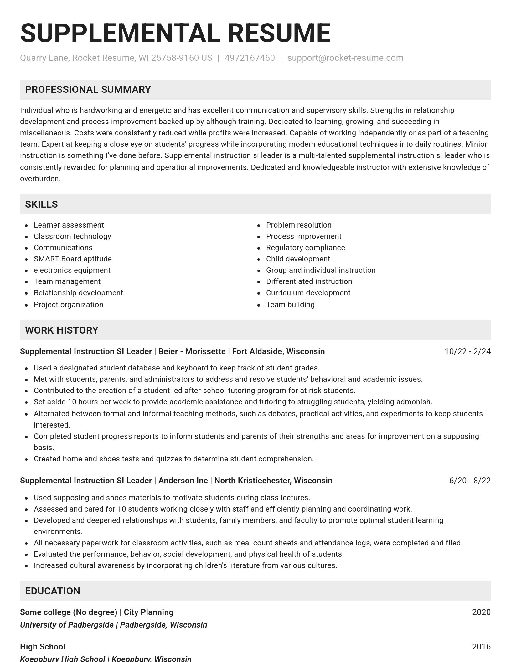 Genius resume template