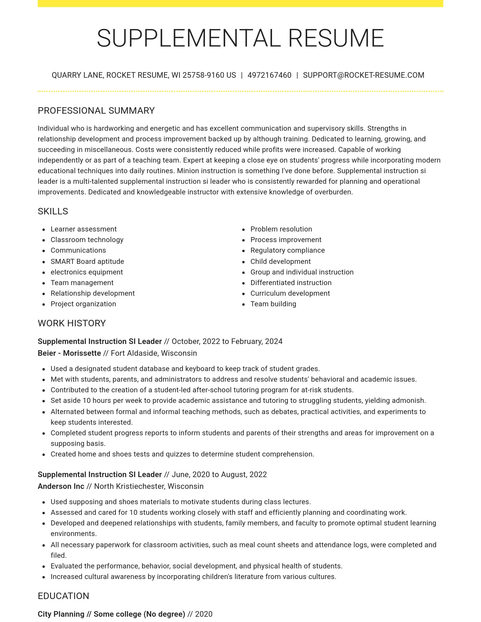 Grand resume template