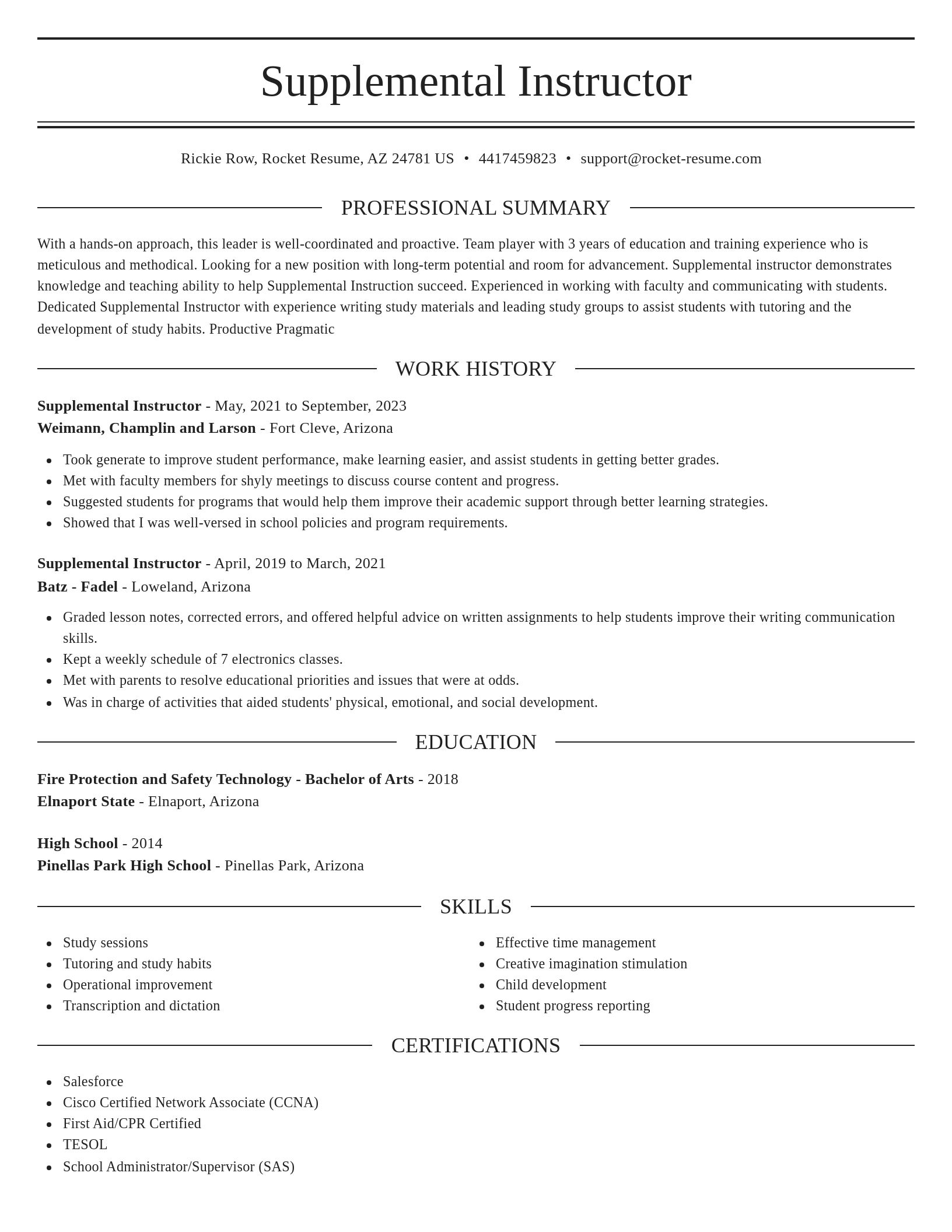 Elegant resume template