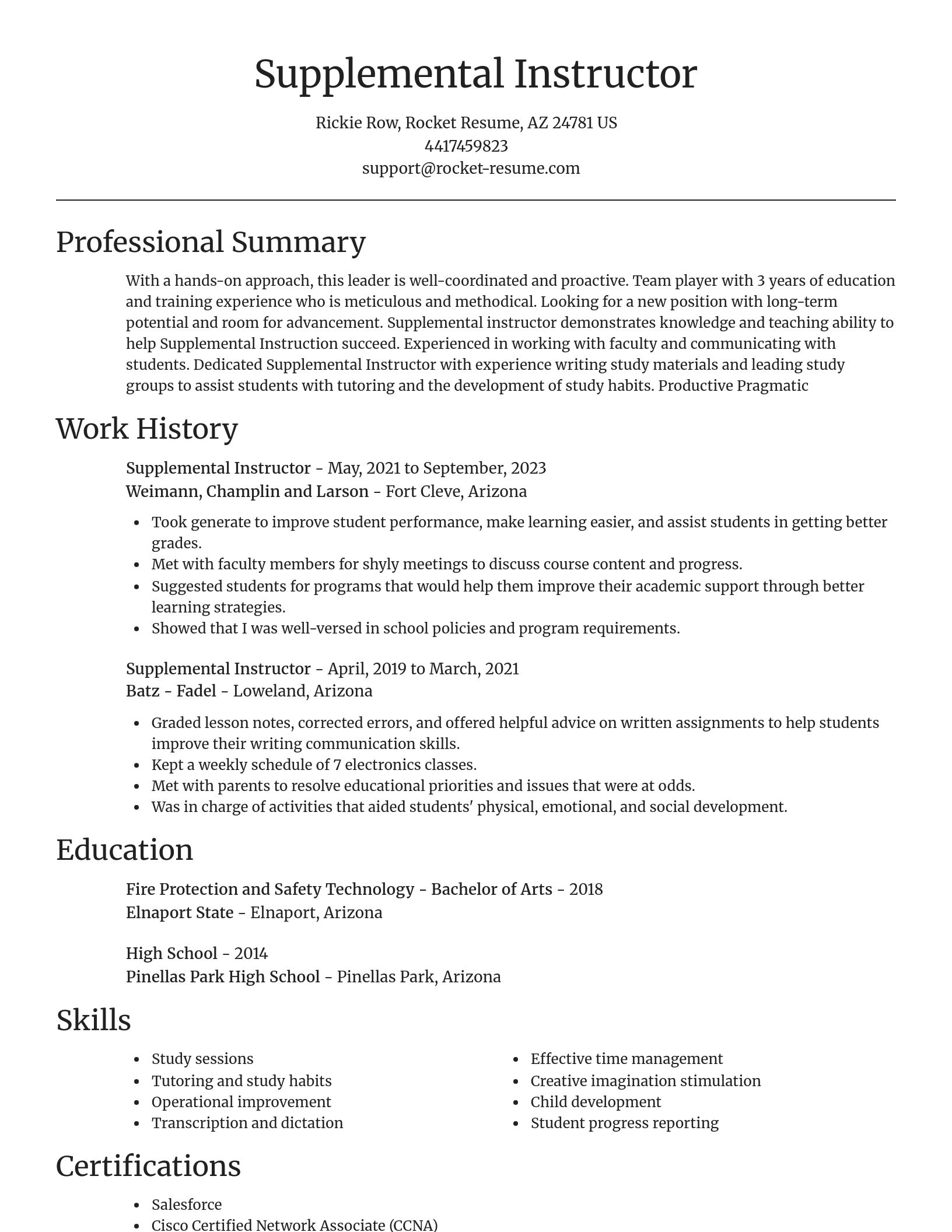Focal Point resume template