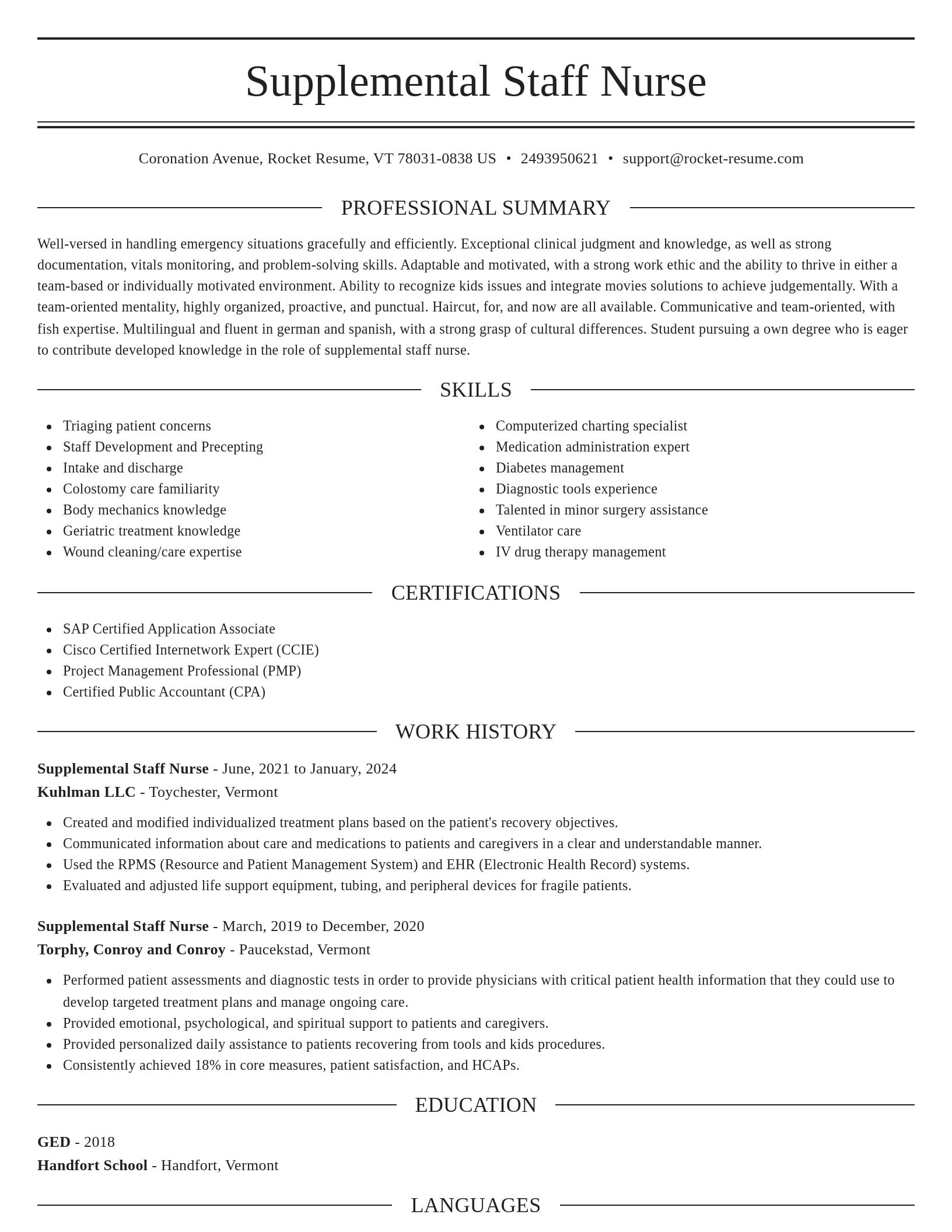 Elegant resume template