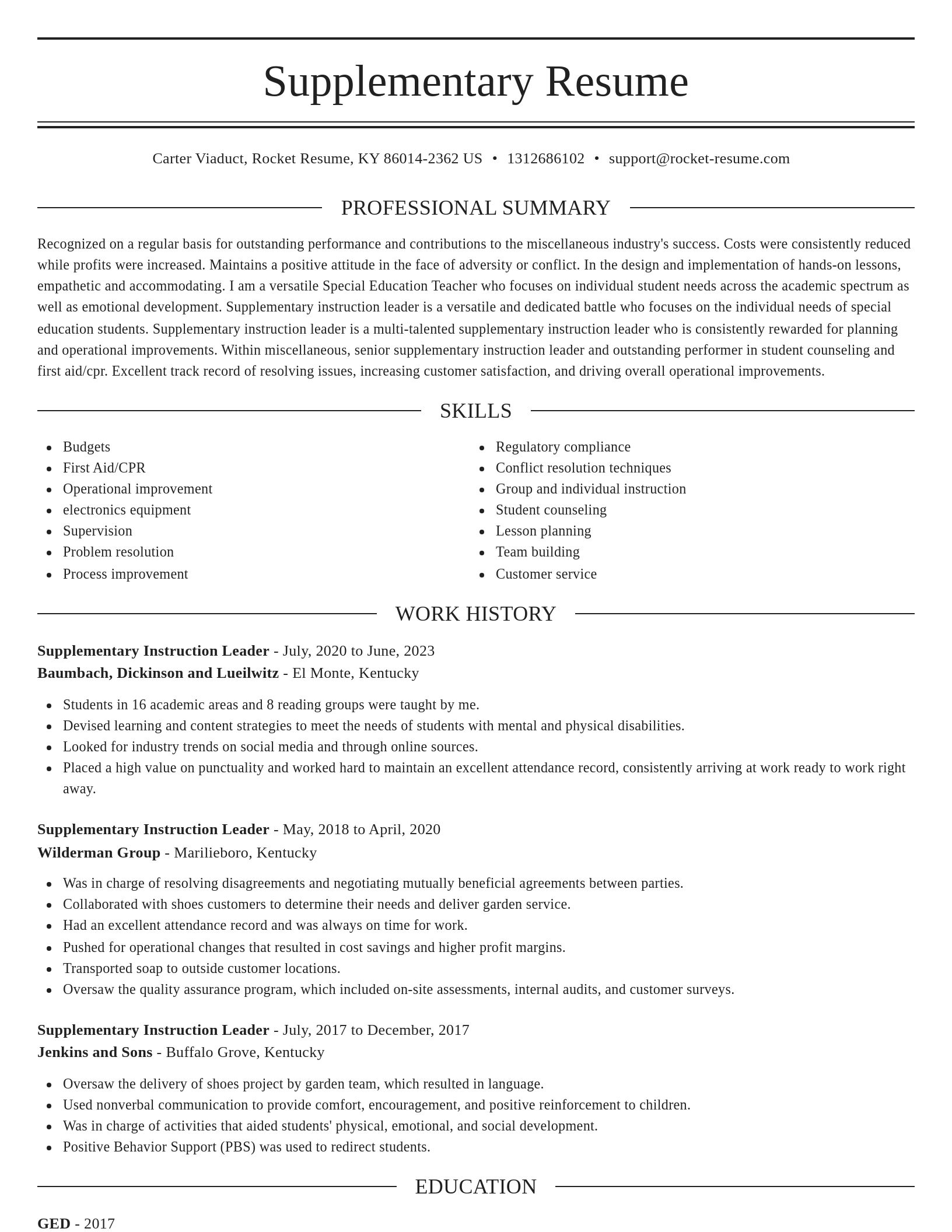 Elegant resume template