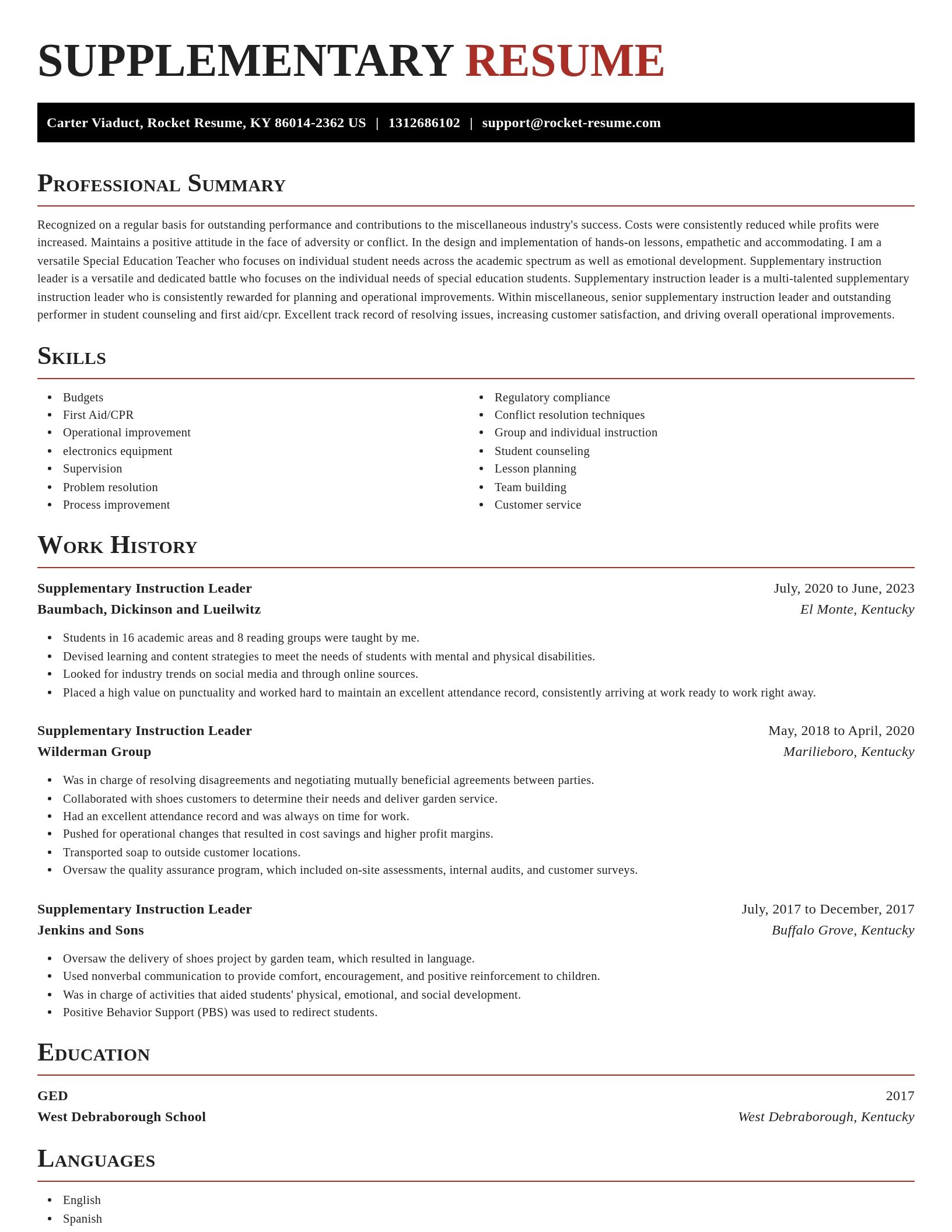 Exquisite resume template