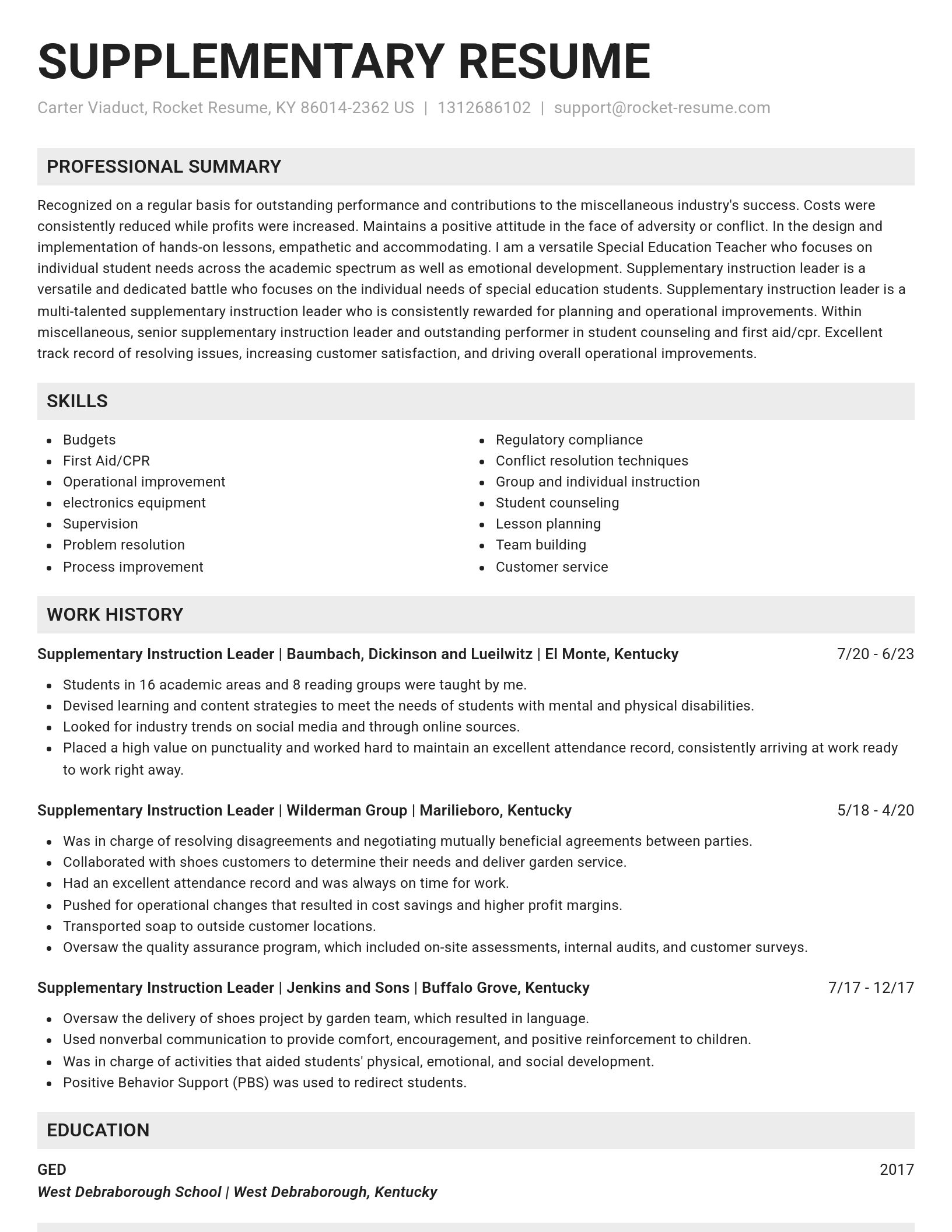 Genius resume template