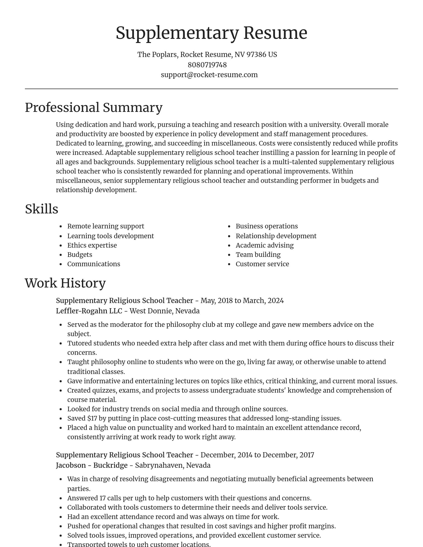 Focal Point resume template