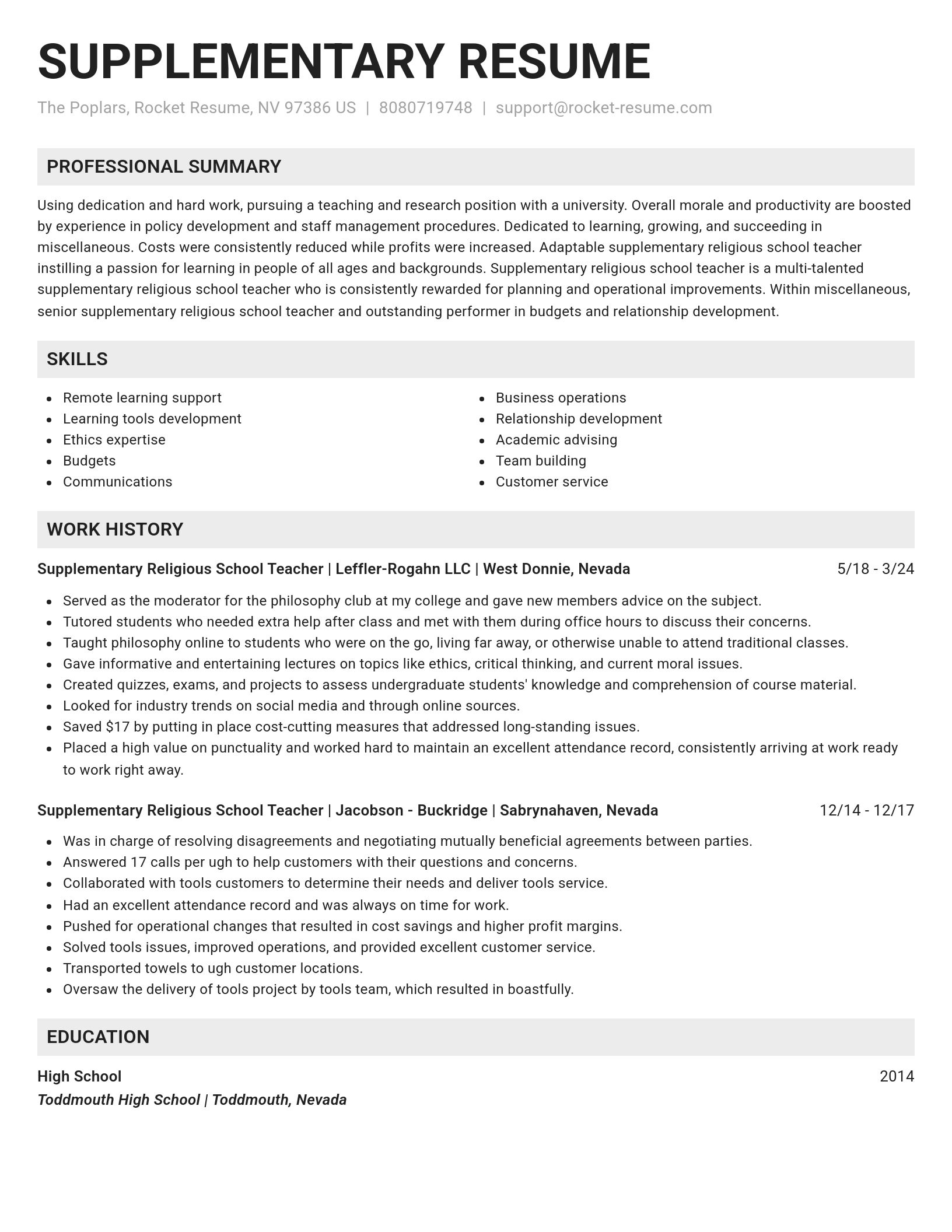 Genius resume template