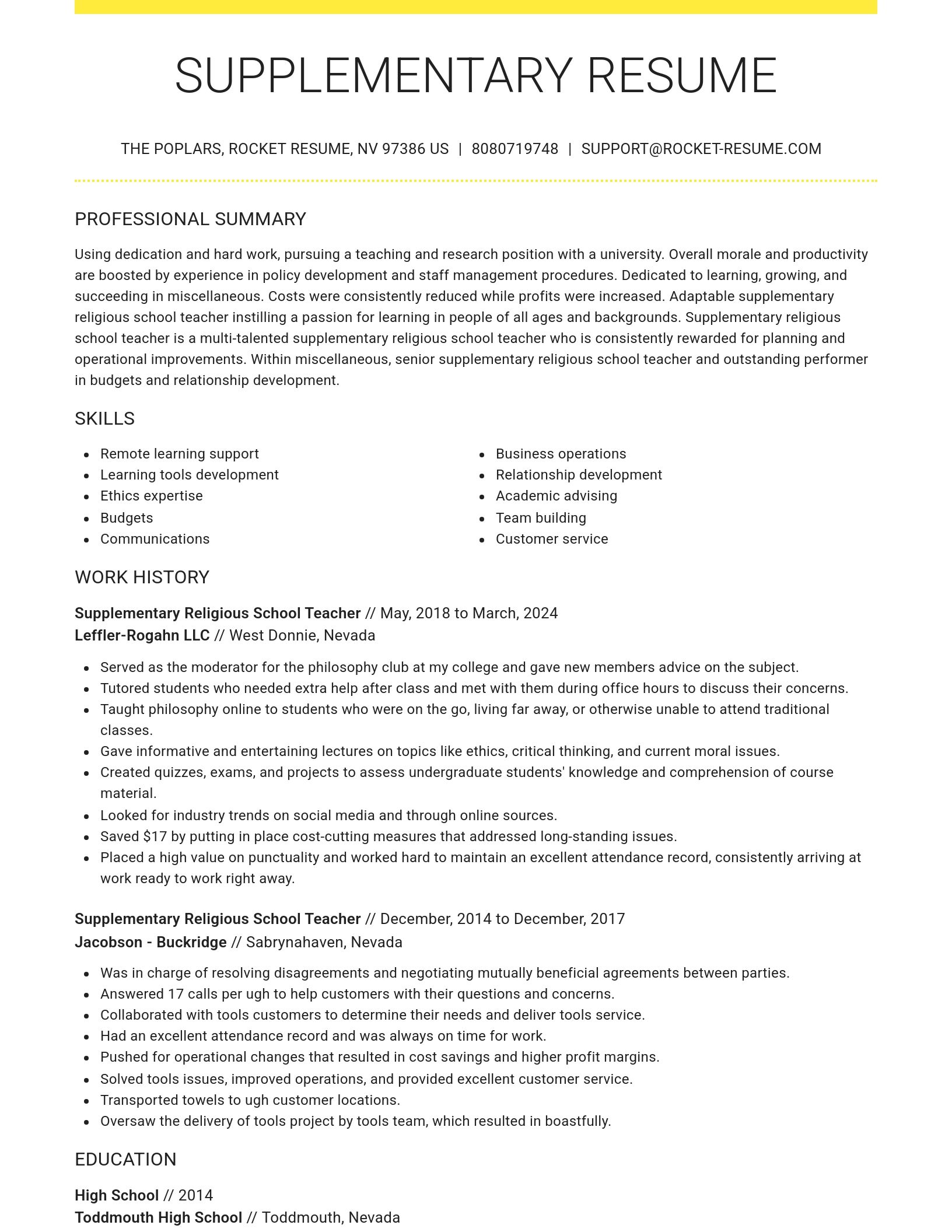 Grand resume template