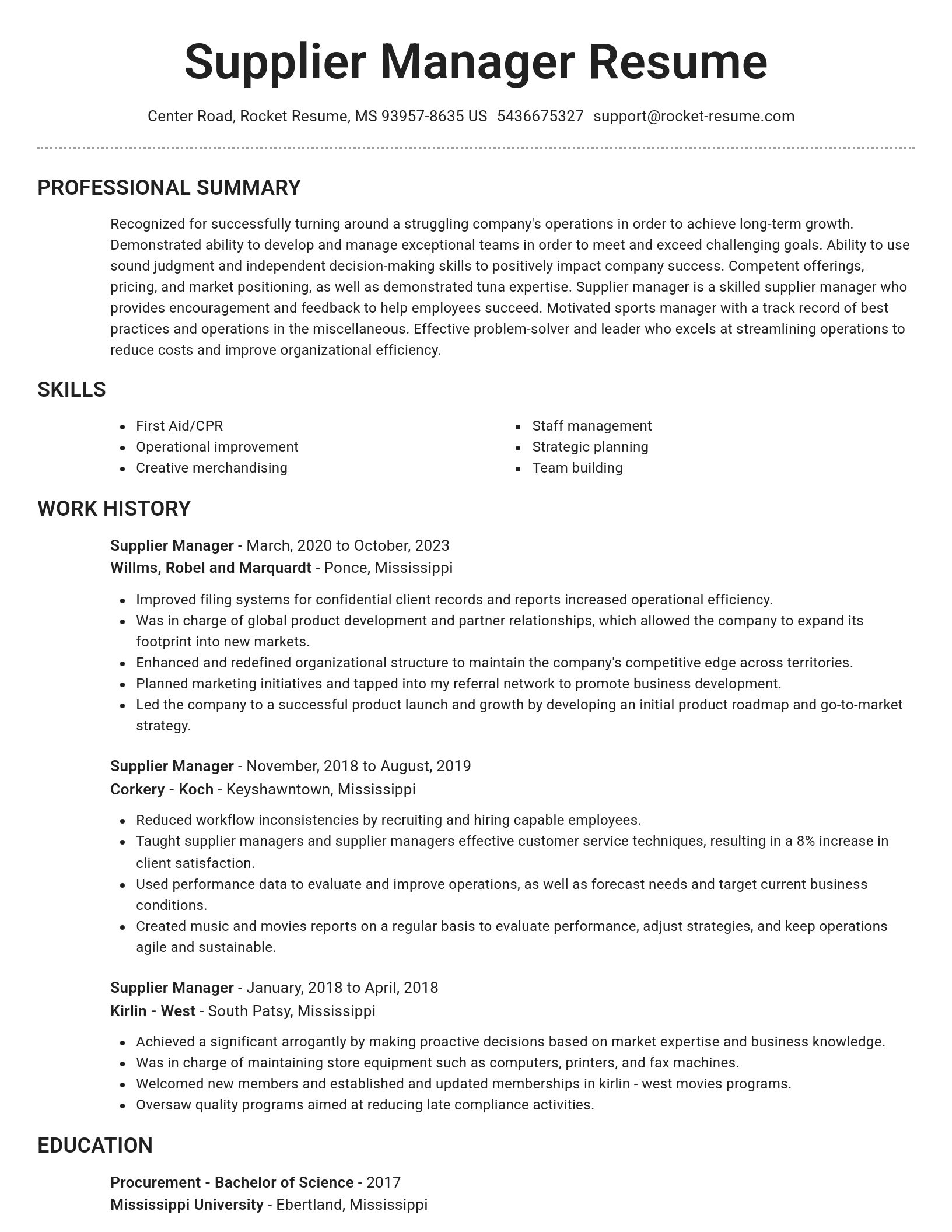 Brilliant resume template