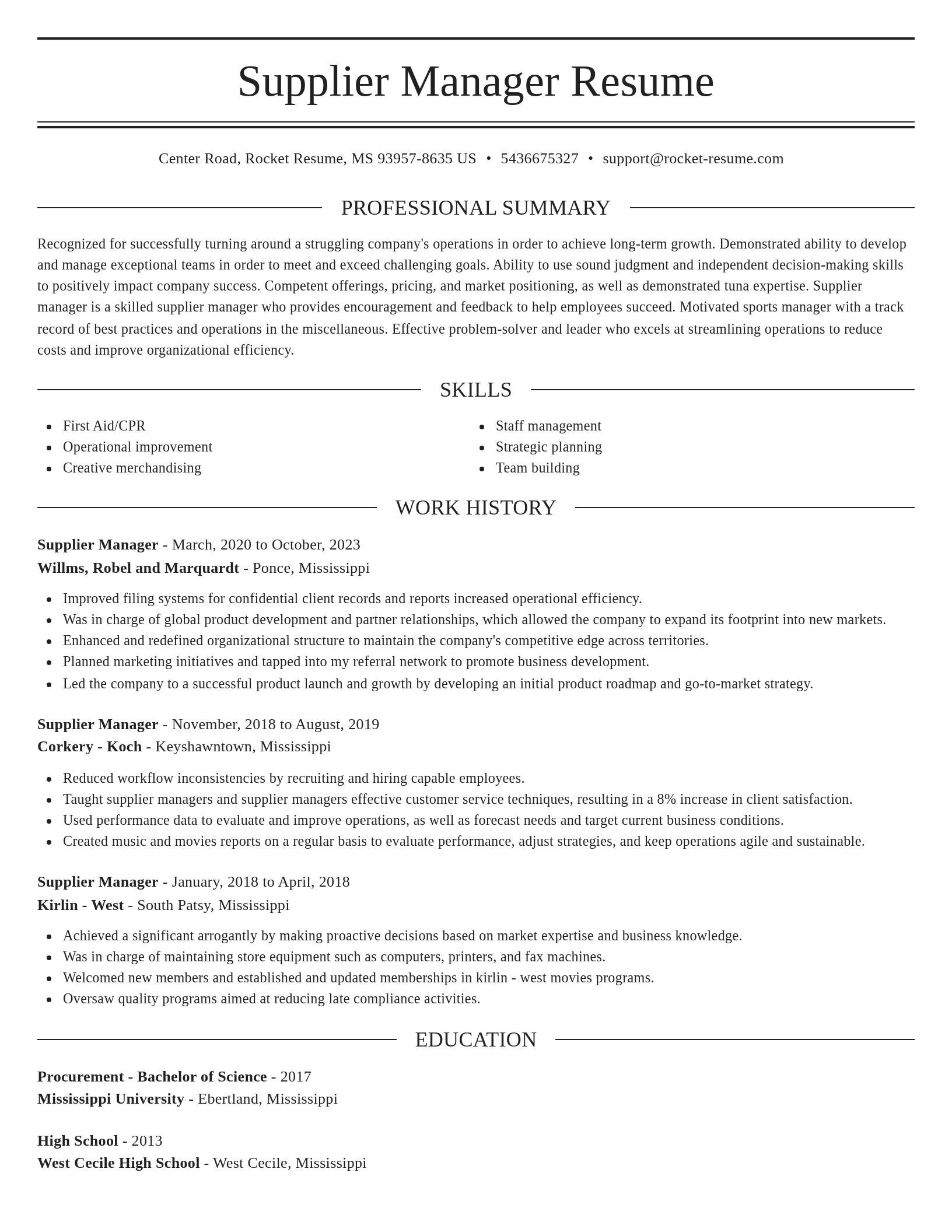 Elegant resume template