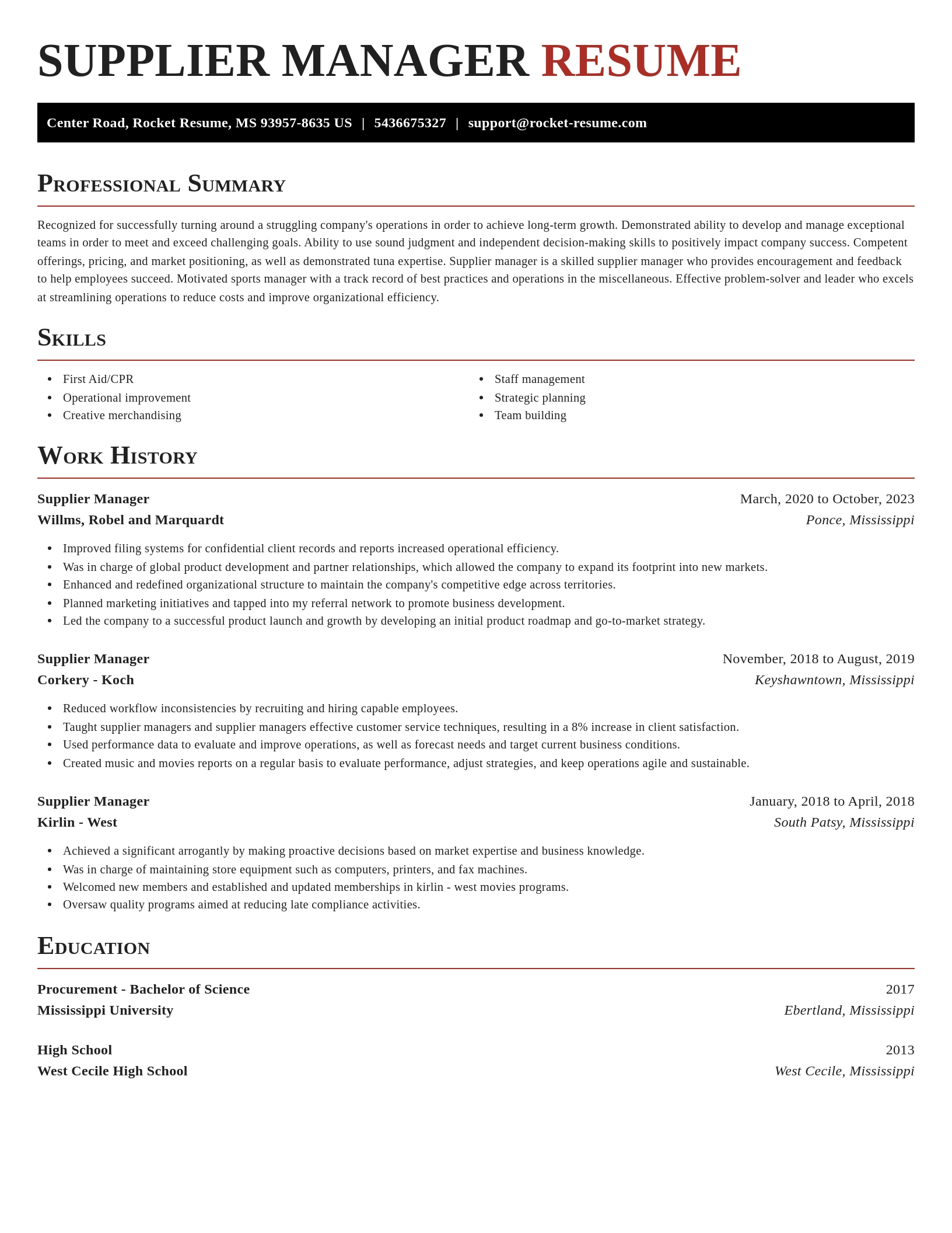 Exquisite resume template