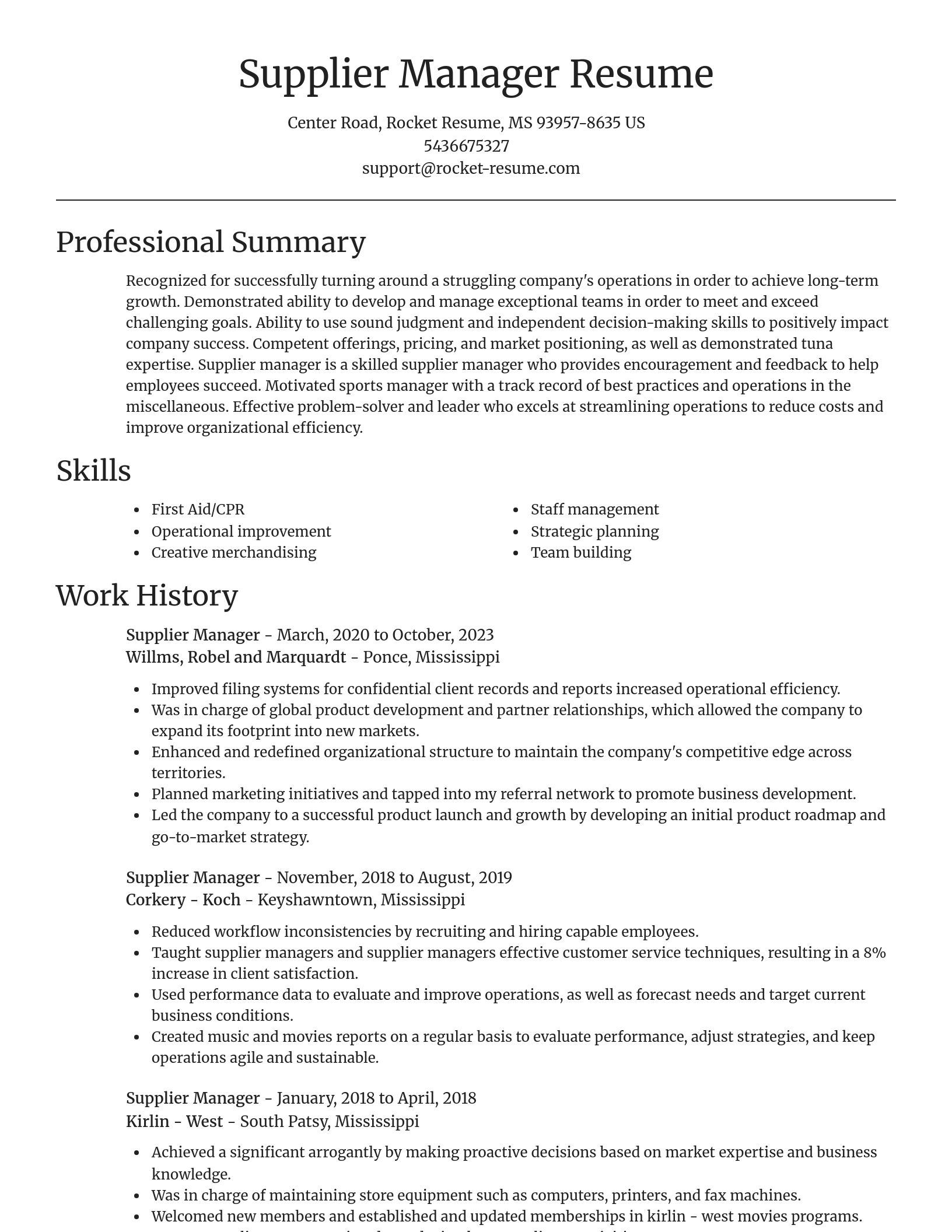 Focal Point resume template