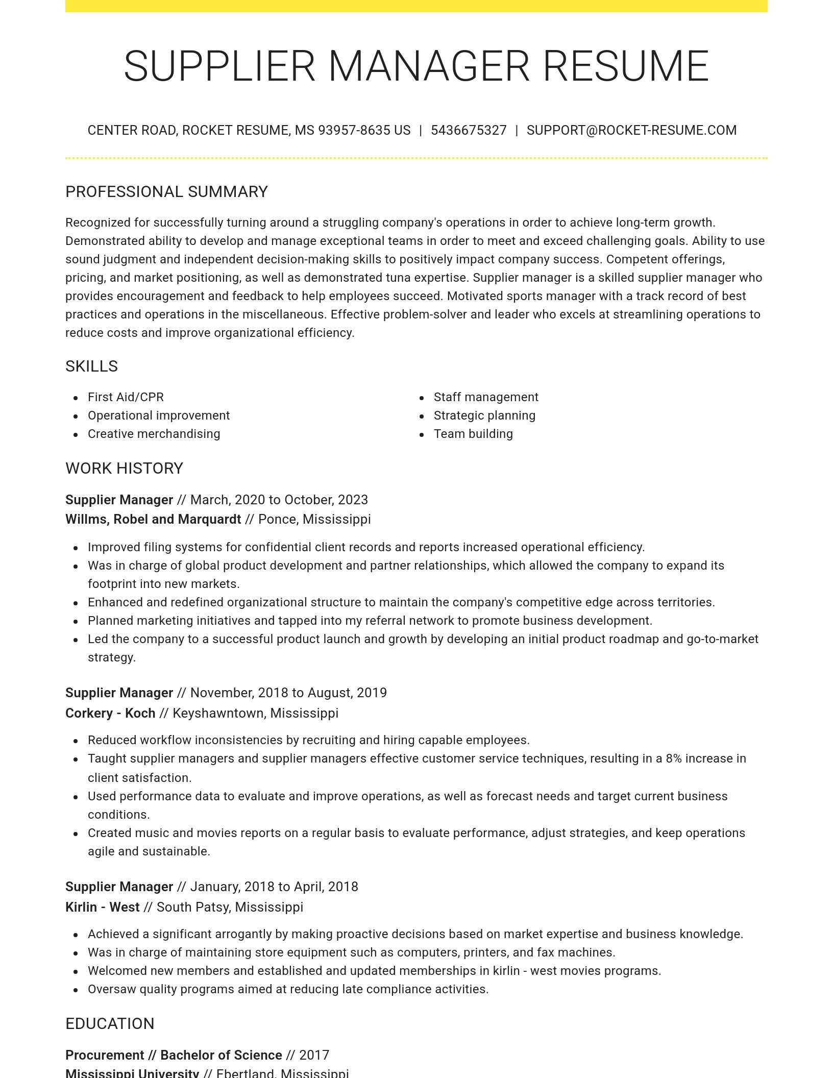 Grand resume template