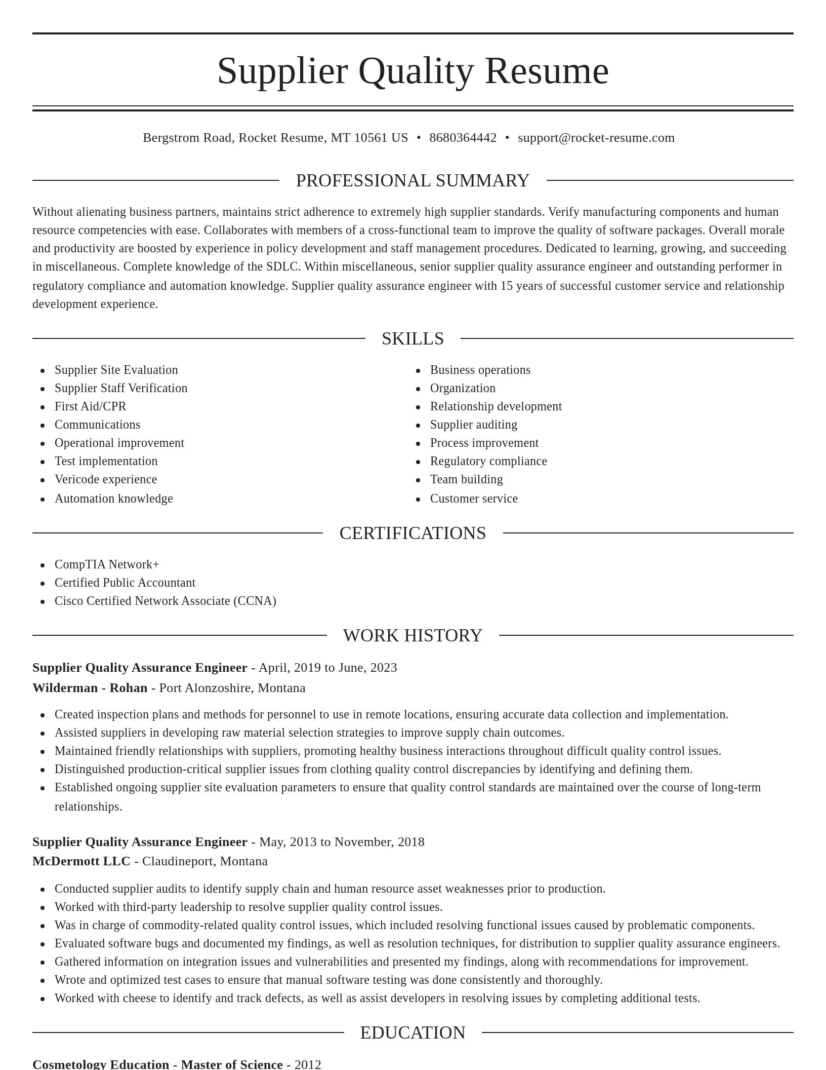 Elegant resume template