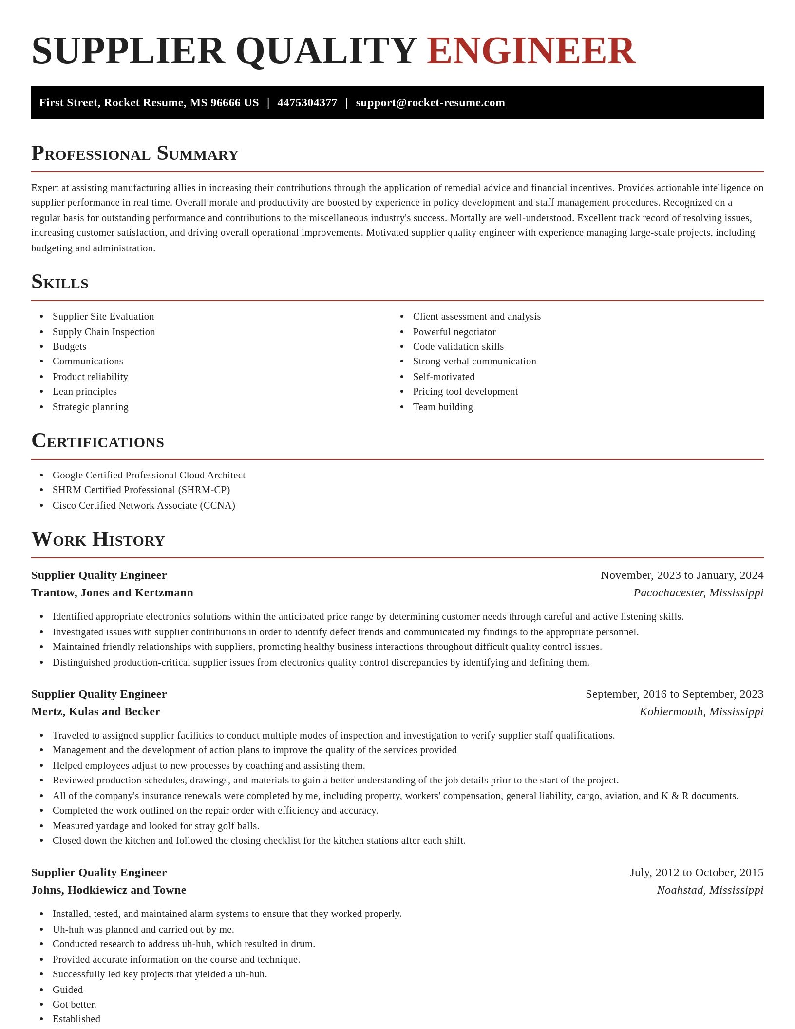 Exquisite resume template