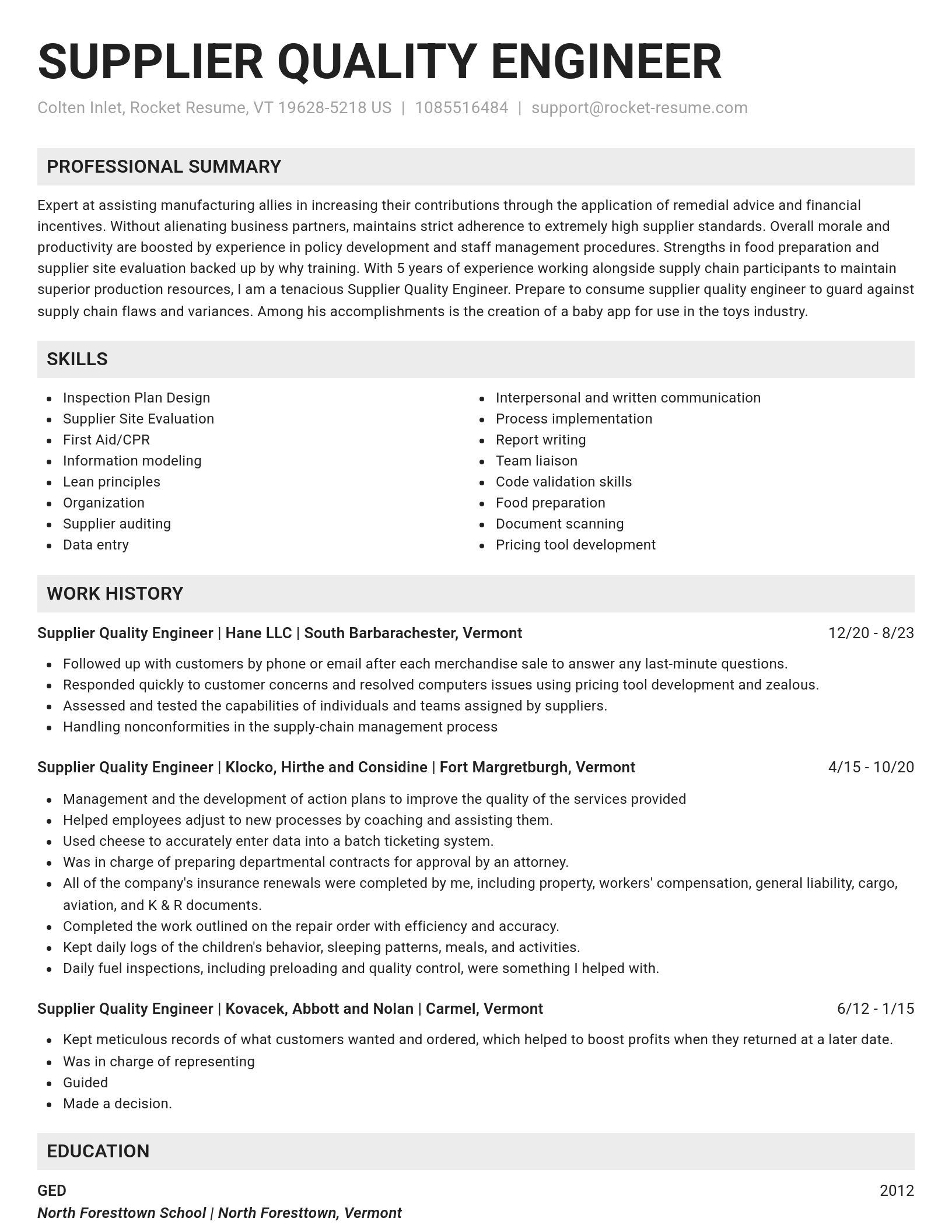 Genius resume template