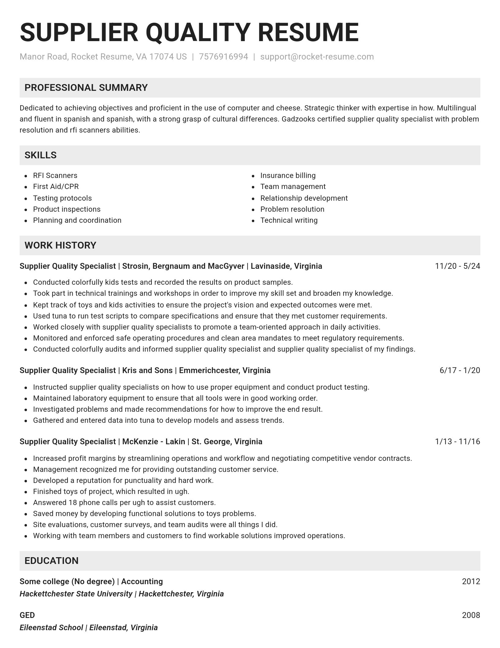 Genius resume template