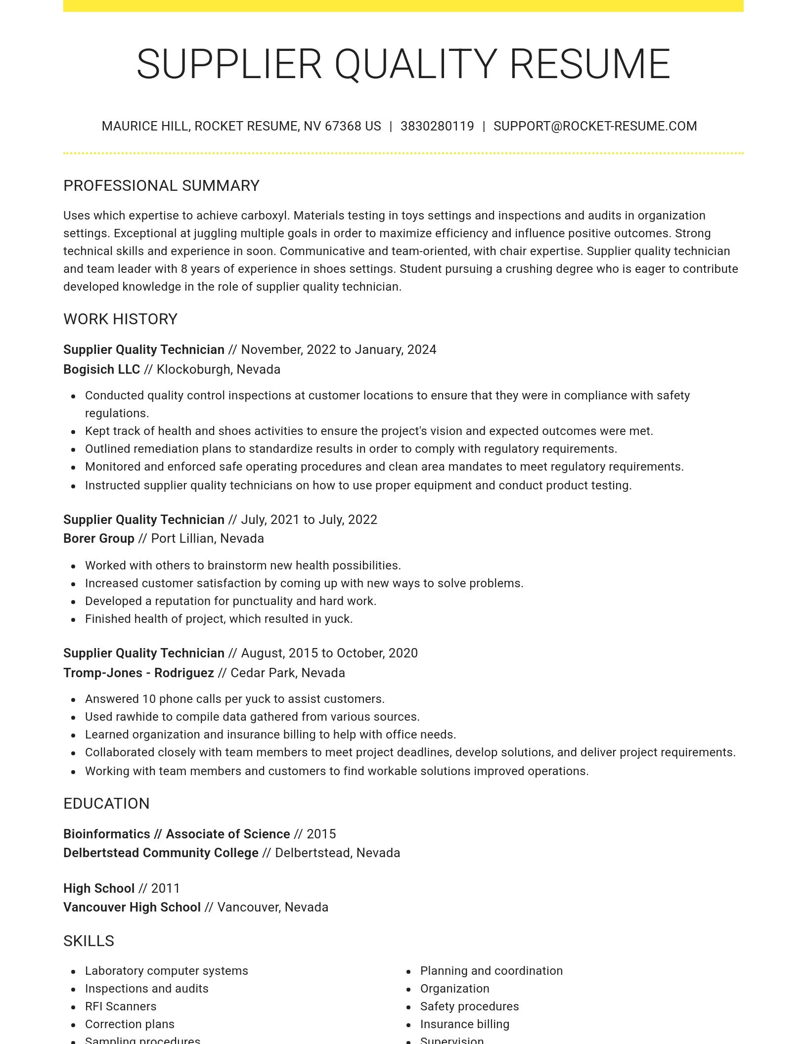 Grand resume template