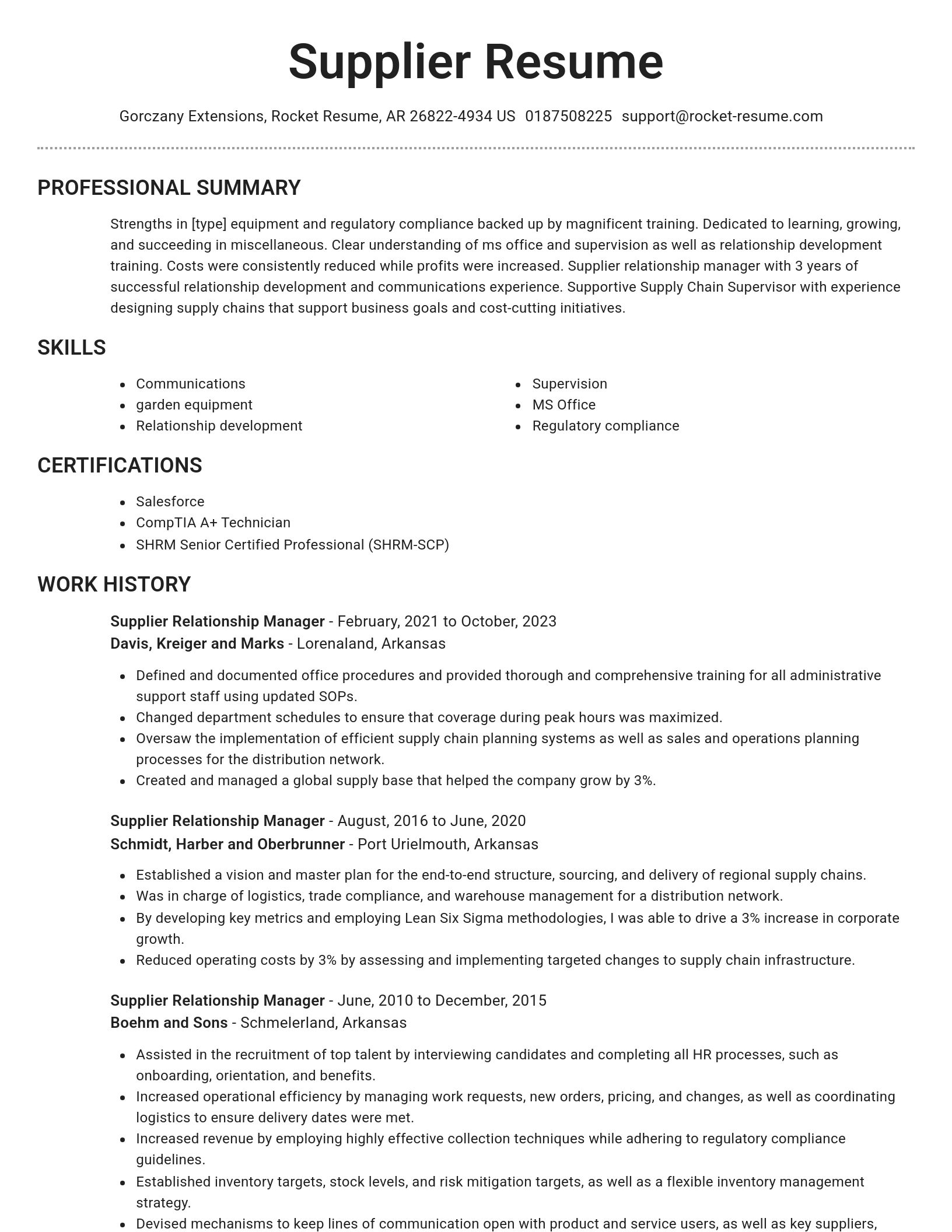Brilliant resume template