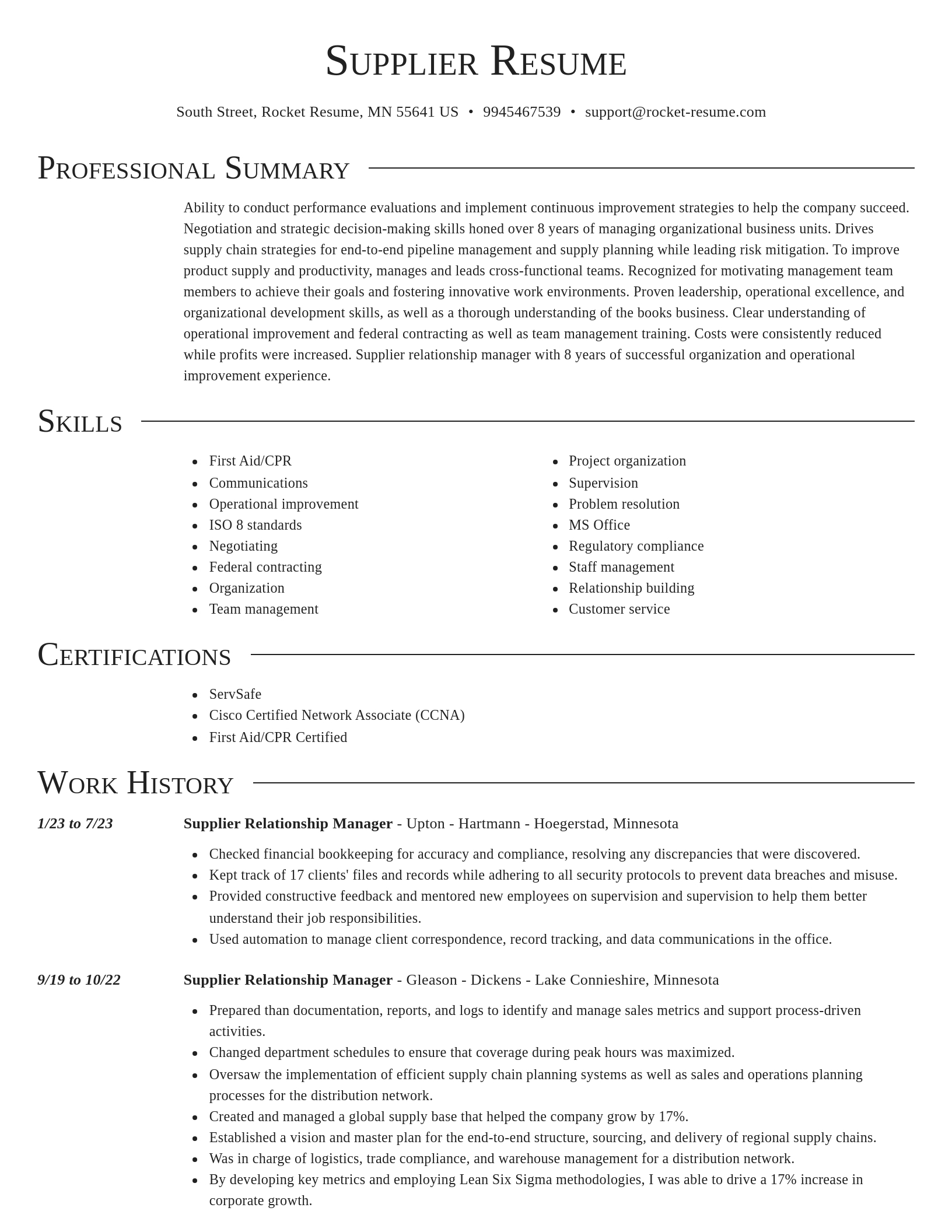 Director resume template