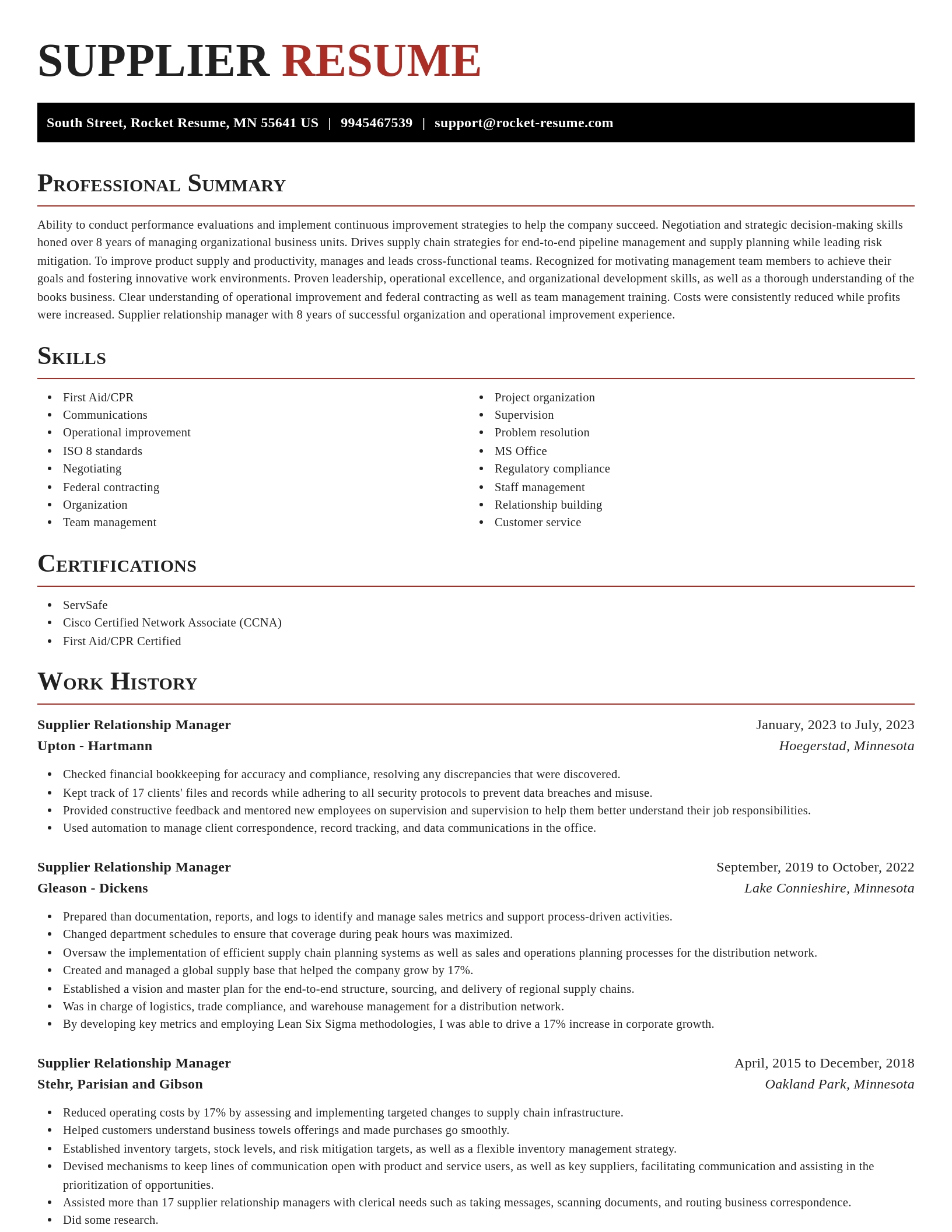Exquisite resume template