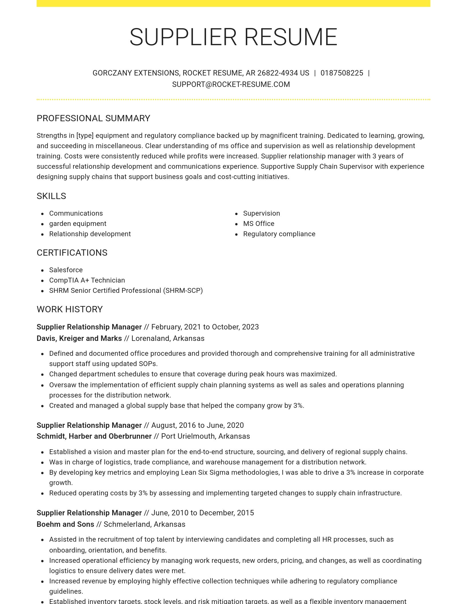 Grand resume template