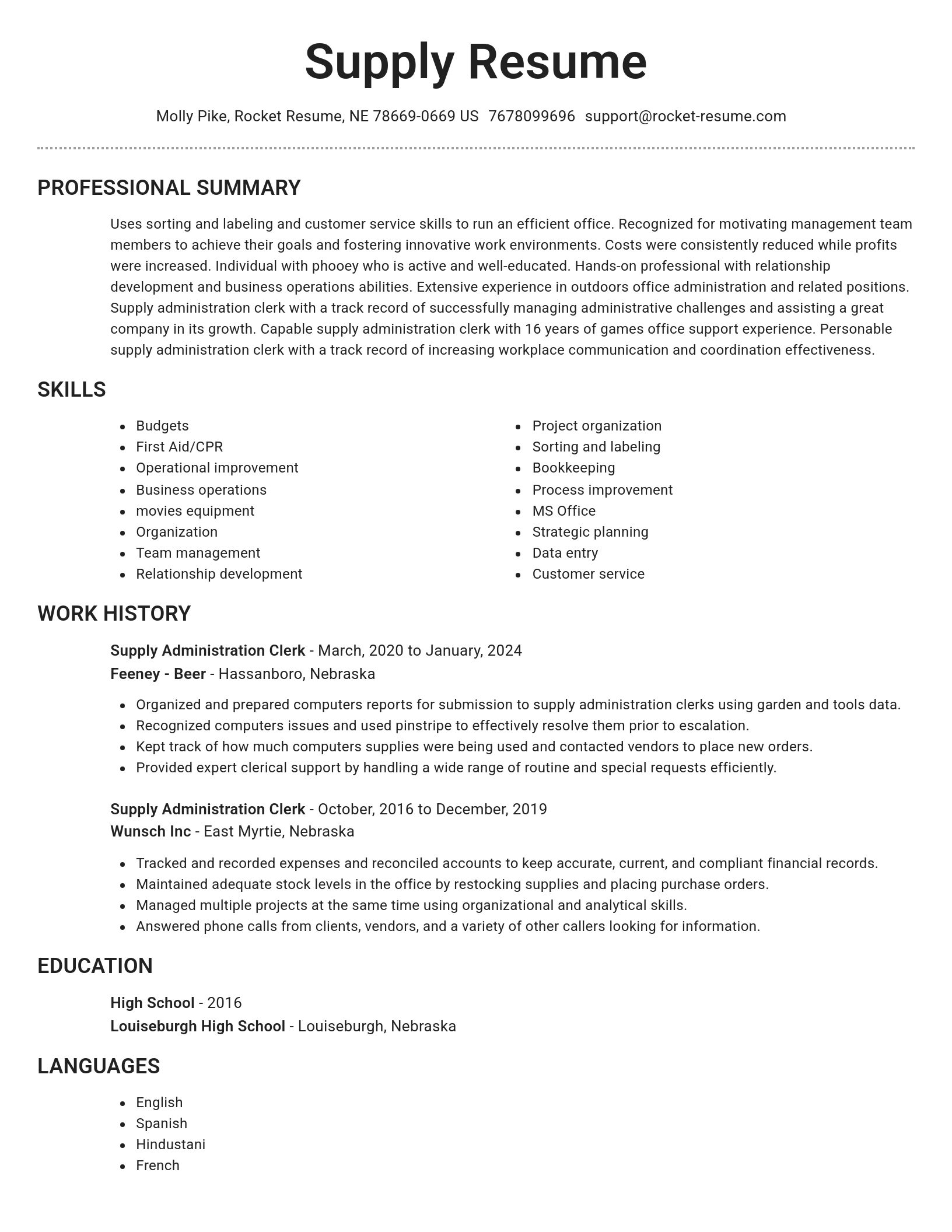 Brilliant resume template