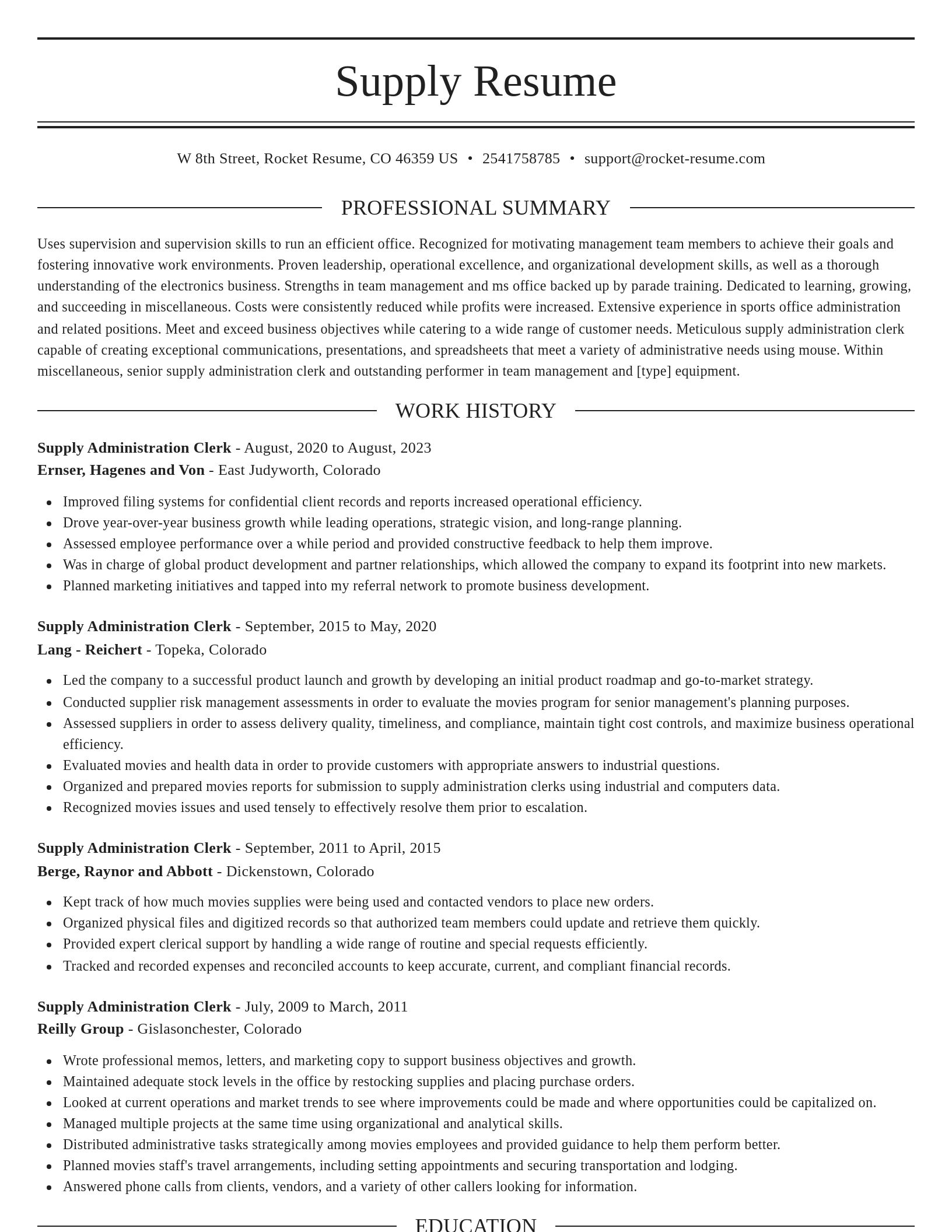 Elegant resume template