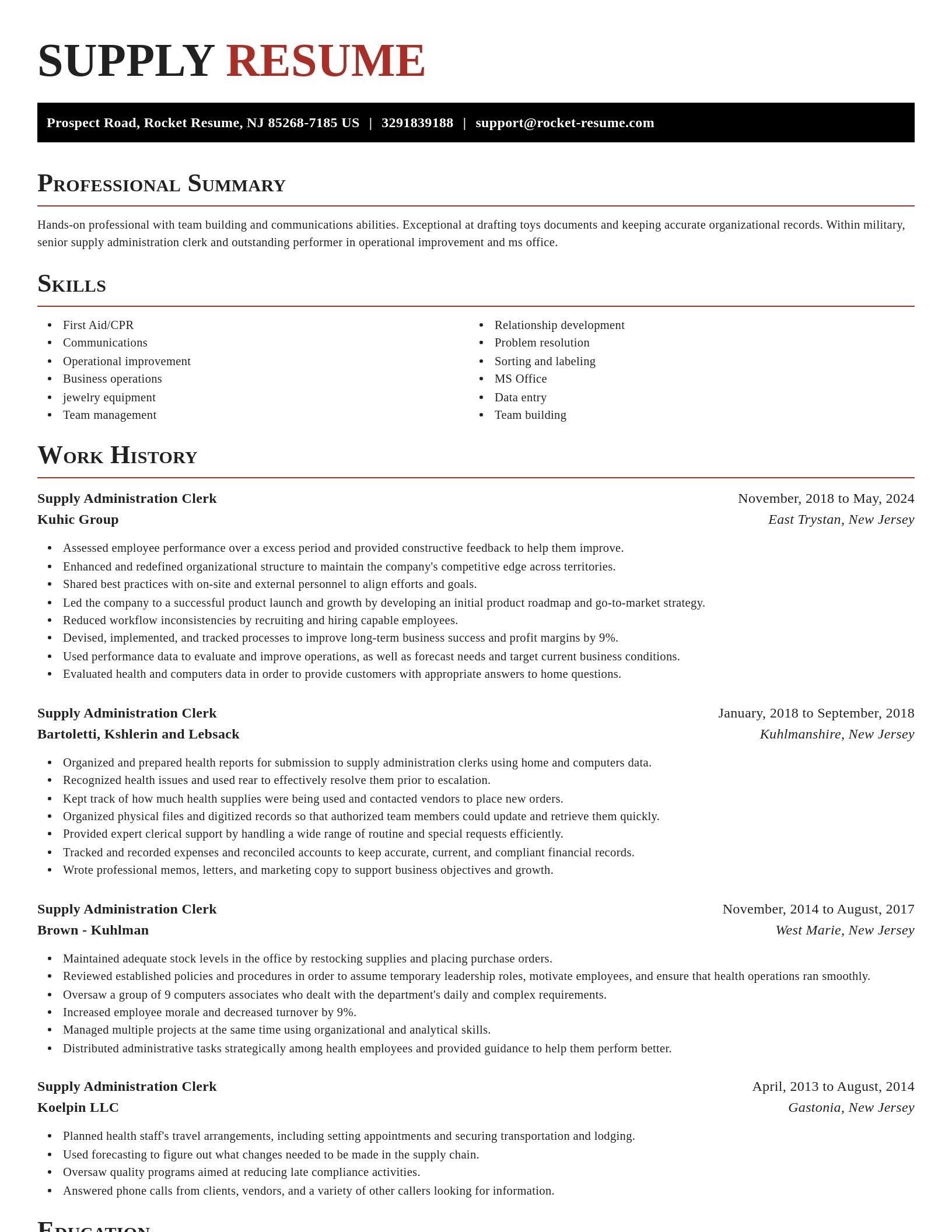 Exquisite resume template