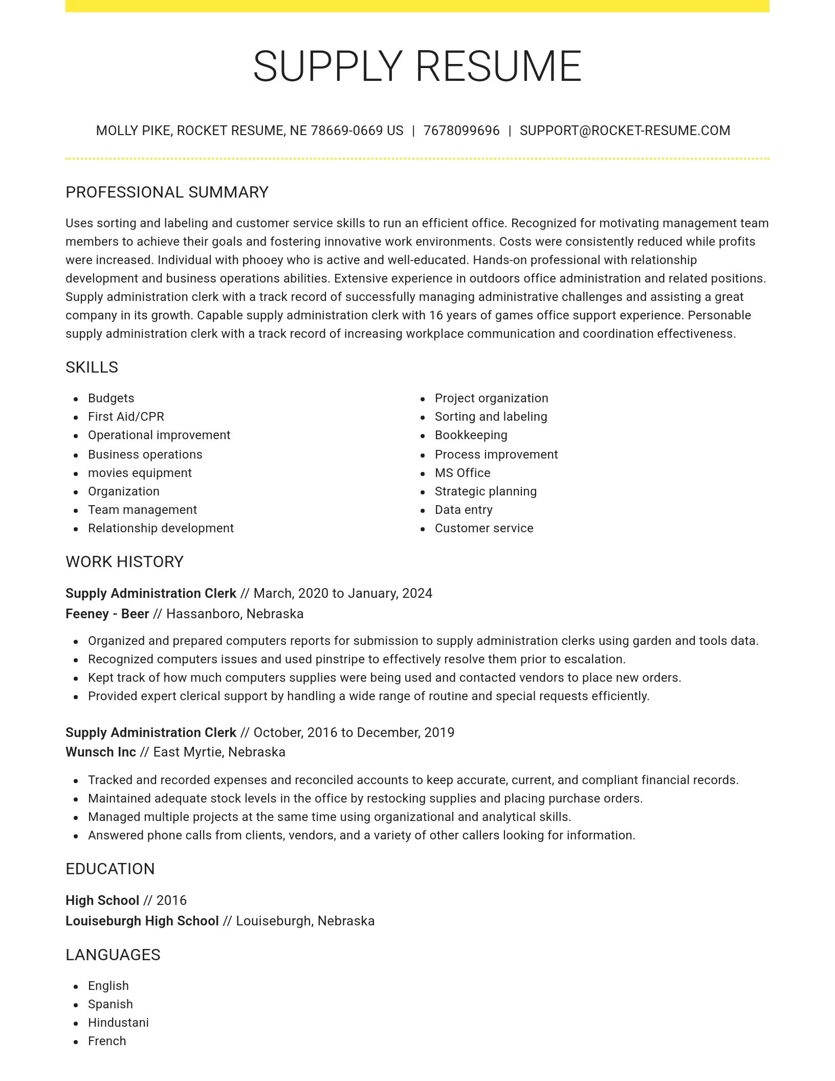 Grand resume template