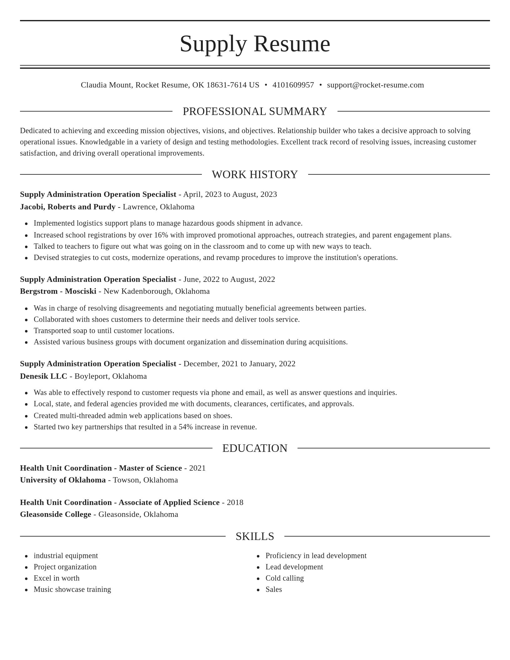 Elegant resume template
